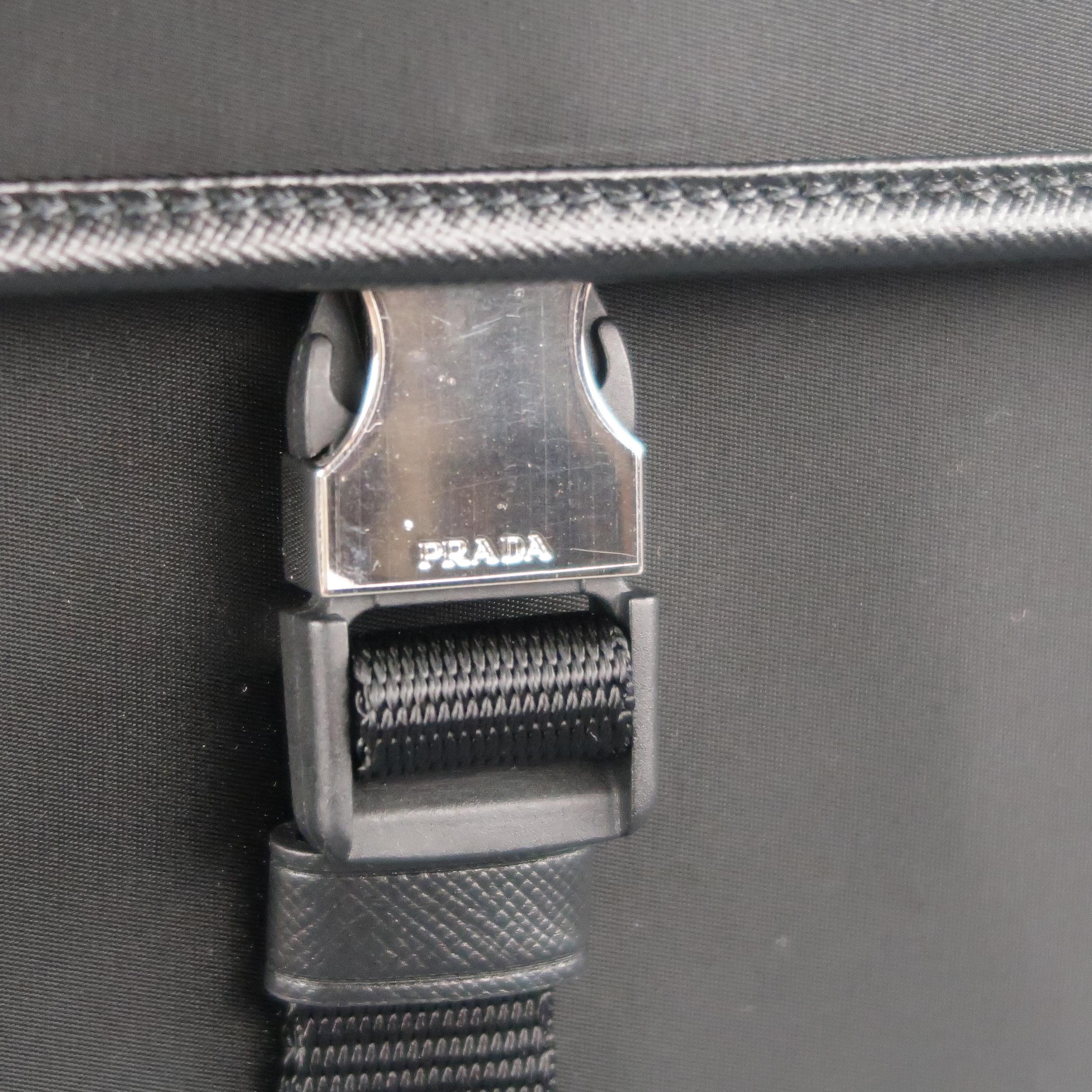 PRADA Black Nylon Messenger Bag 1