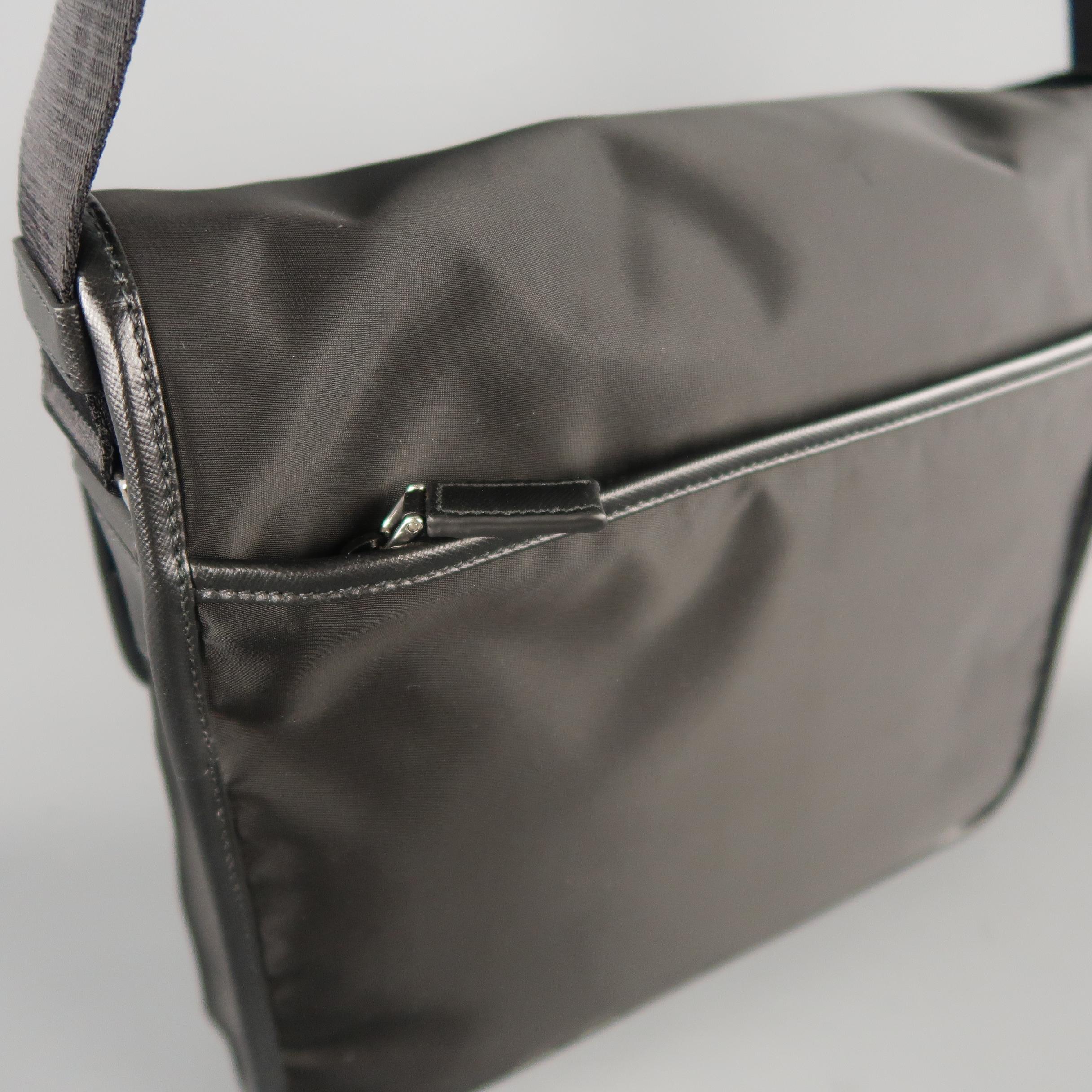 PRADA Black Nylon Messenger Bag 5