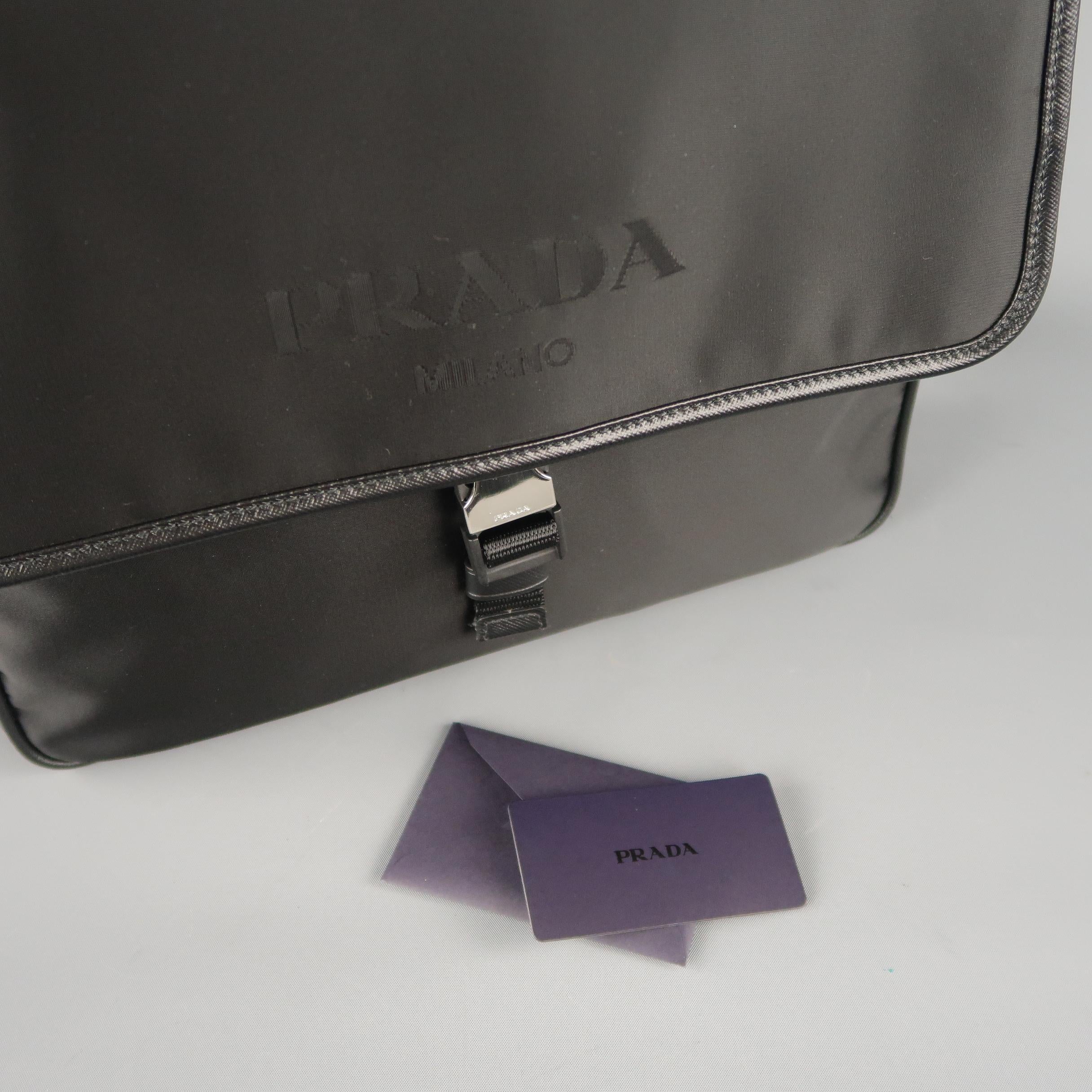 PRADA Black Nylon Messenger Bag 8