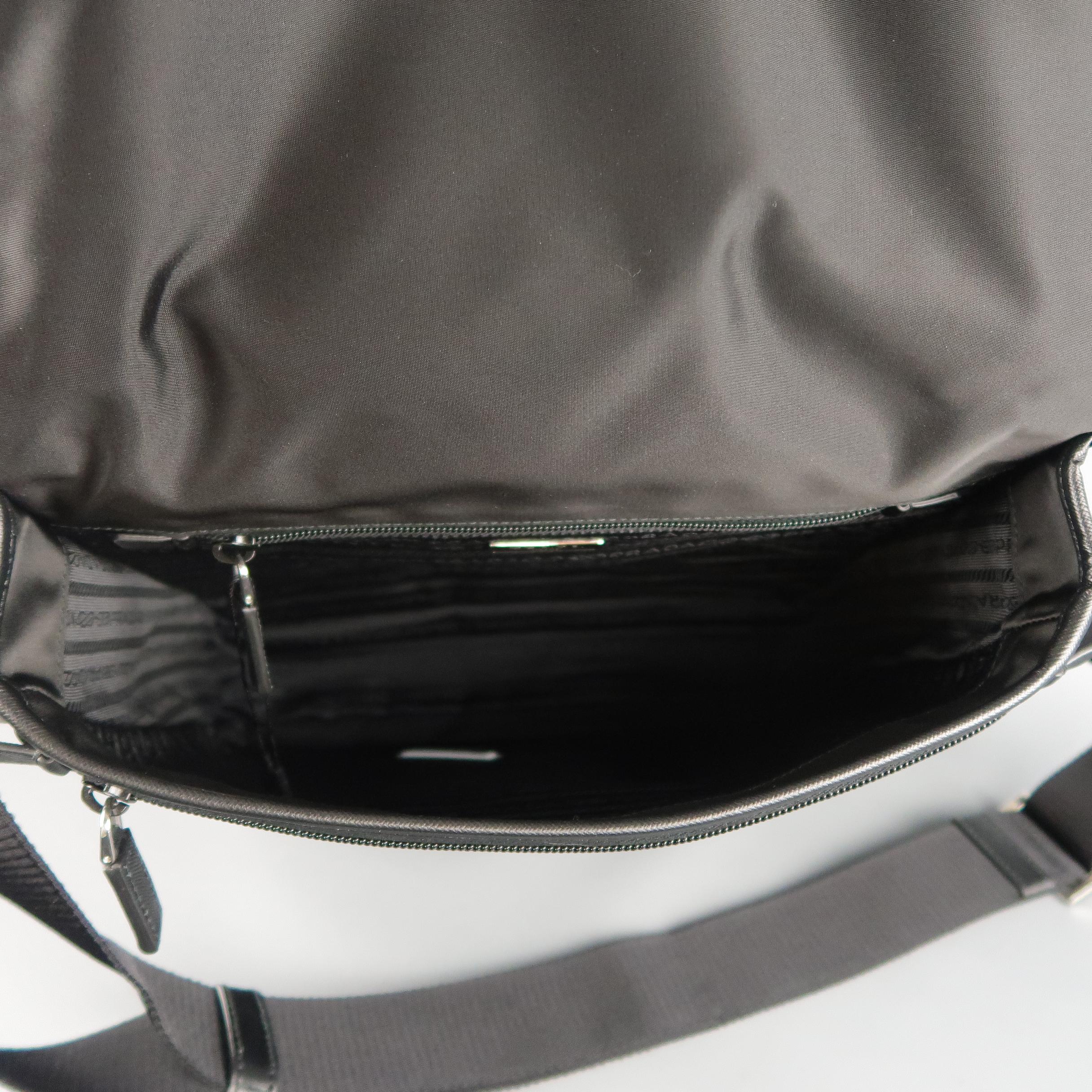 PRADA Black Nylon Messenger Bag 6