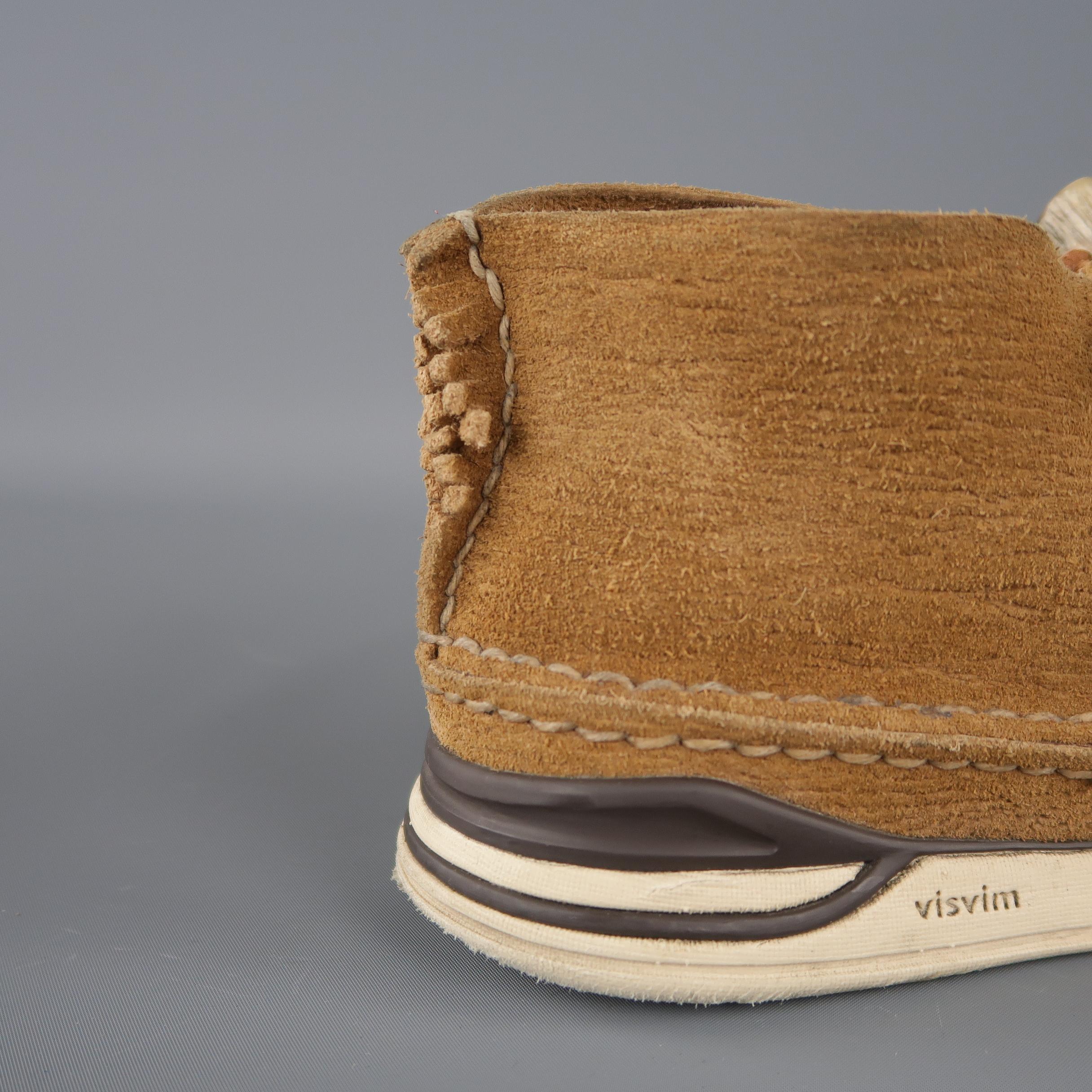 VISVIM Size 9.5 Tan Textured Suede Chukka Boots 1