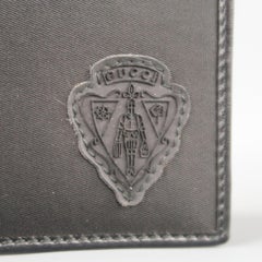 GUCCI Black Leather Nylon Wallet