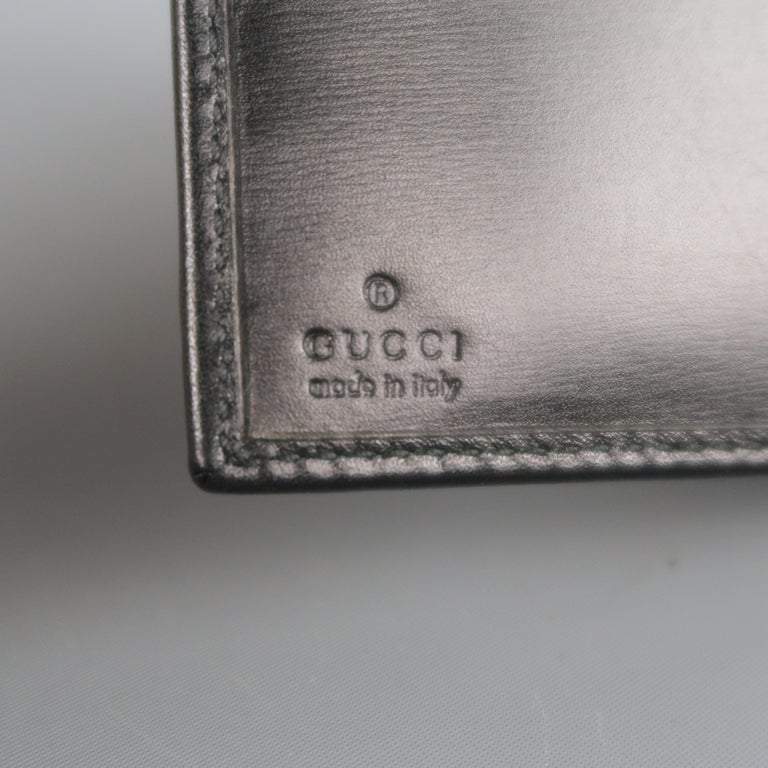 GUCCI Black Leather Nylon Wallet at 1stDibs