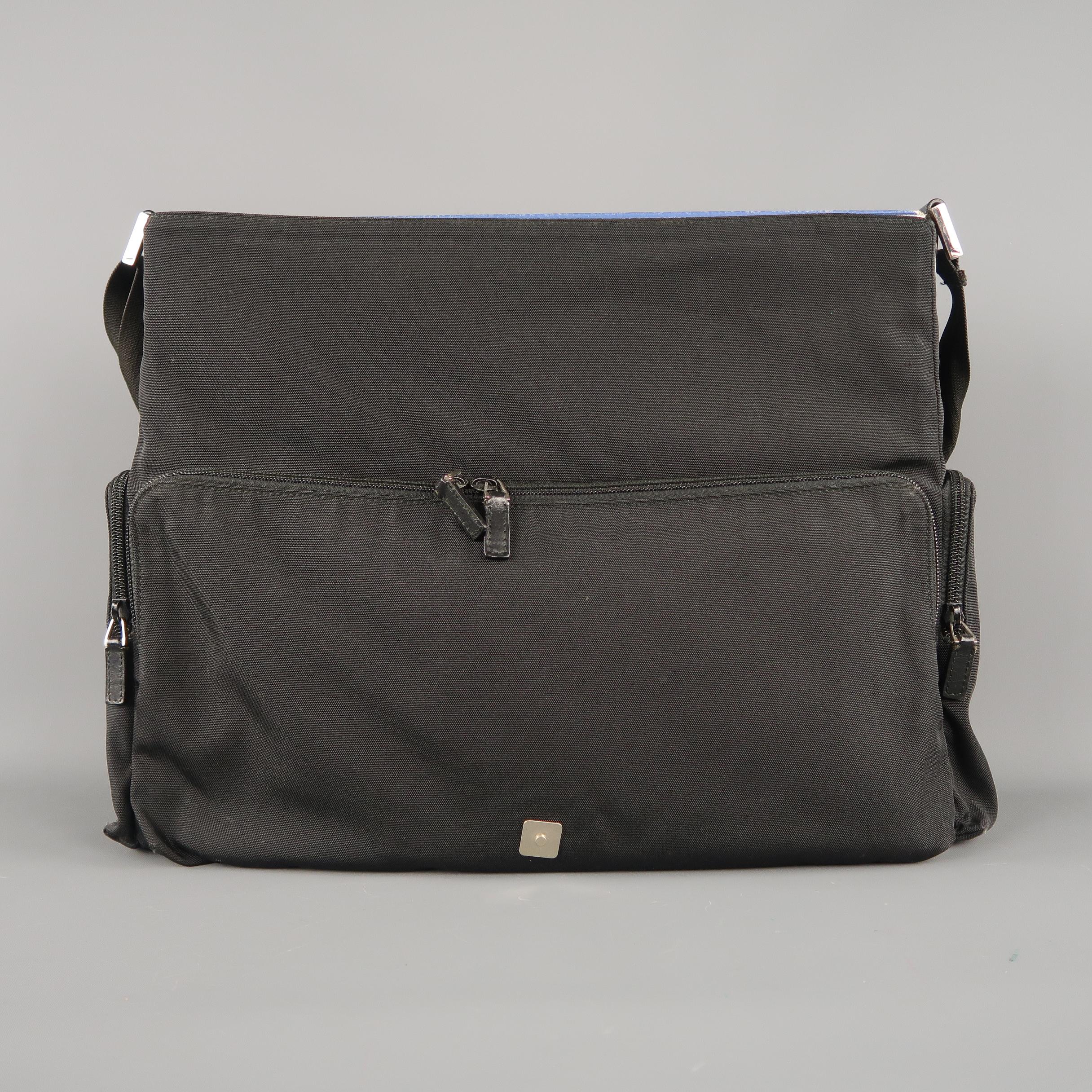Vintage GUCCI Black Nylon Messenger Bag 7
