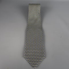 SALVATORE FERRAGAMO Navy Wine Glass & Grapes Print Silk Tie