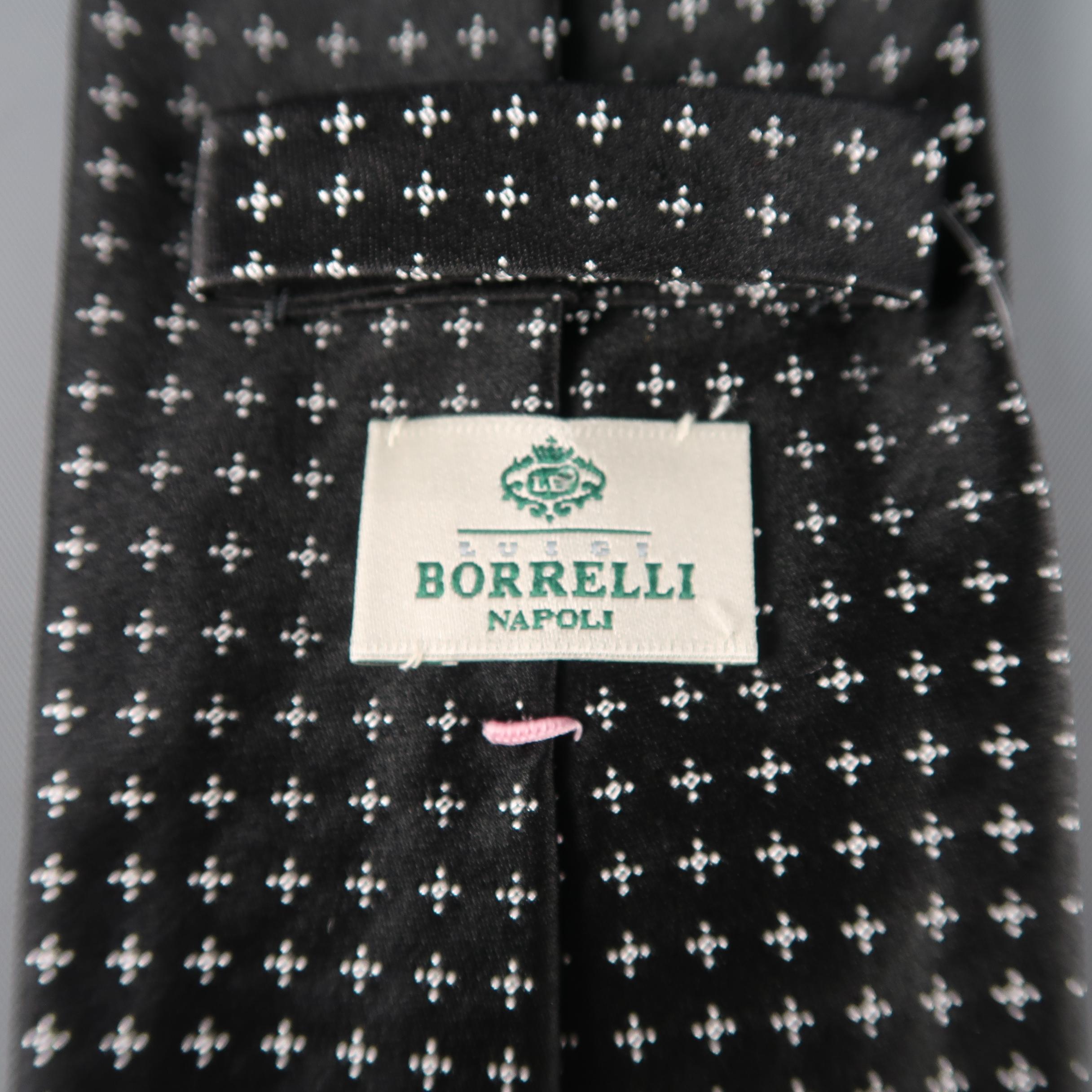 Men's LUIGI BORRELLI Black Silk Tie