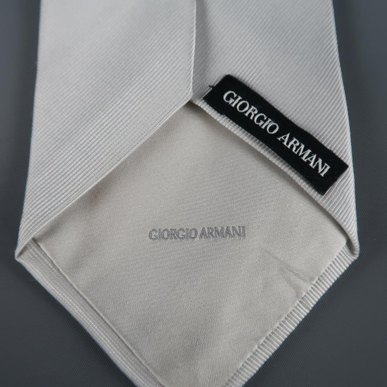 GIORGIO ARMANI Silver Handmade Silk Tie at 1stDibs