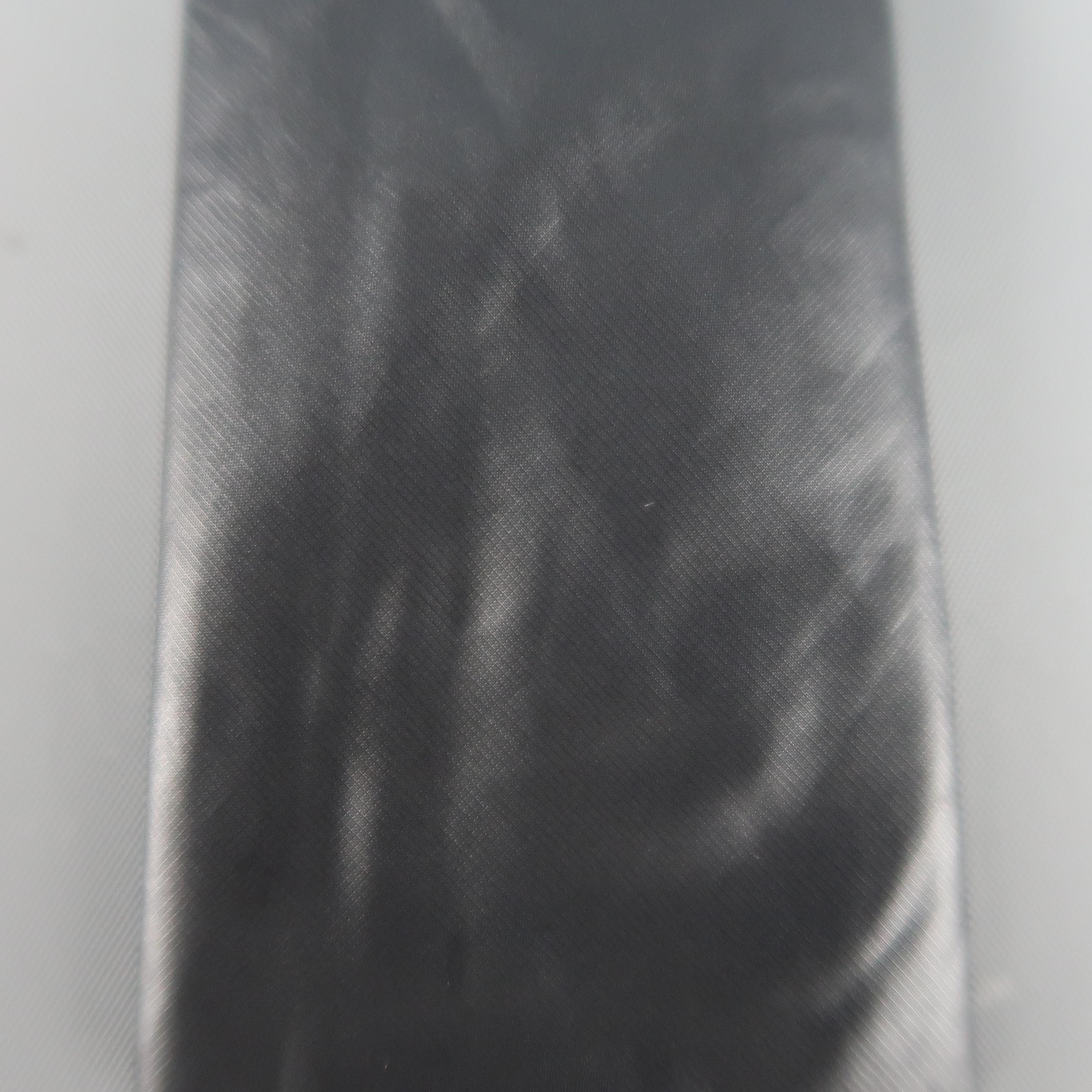 JIL SANDER Black Polyester Tie In Excellent Condition In San Francisco, CA