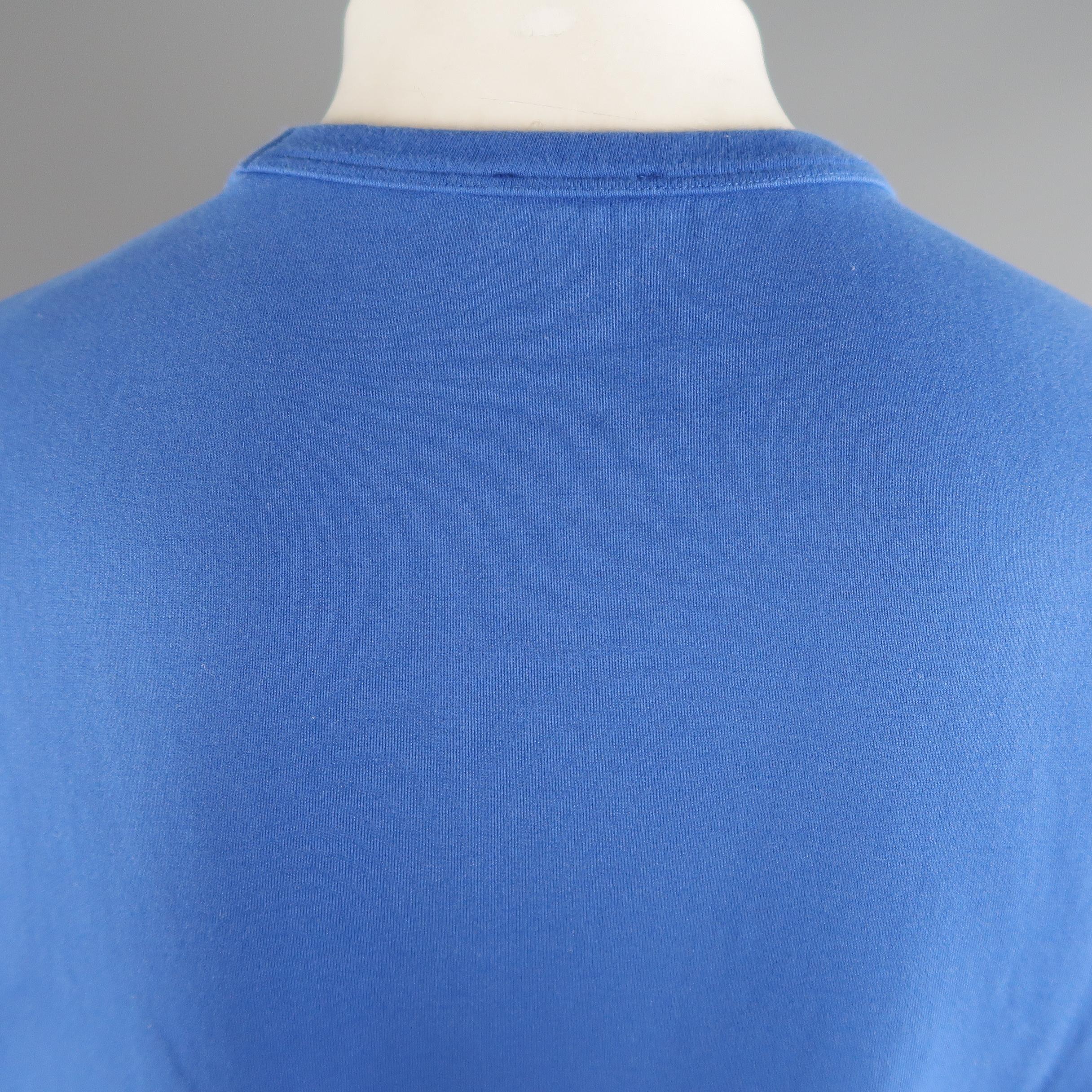 KENZO Size M Blue Solid Cotton /Spandex Patch T-shirt 1