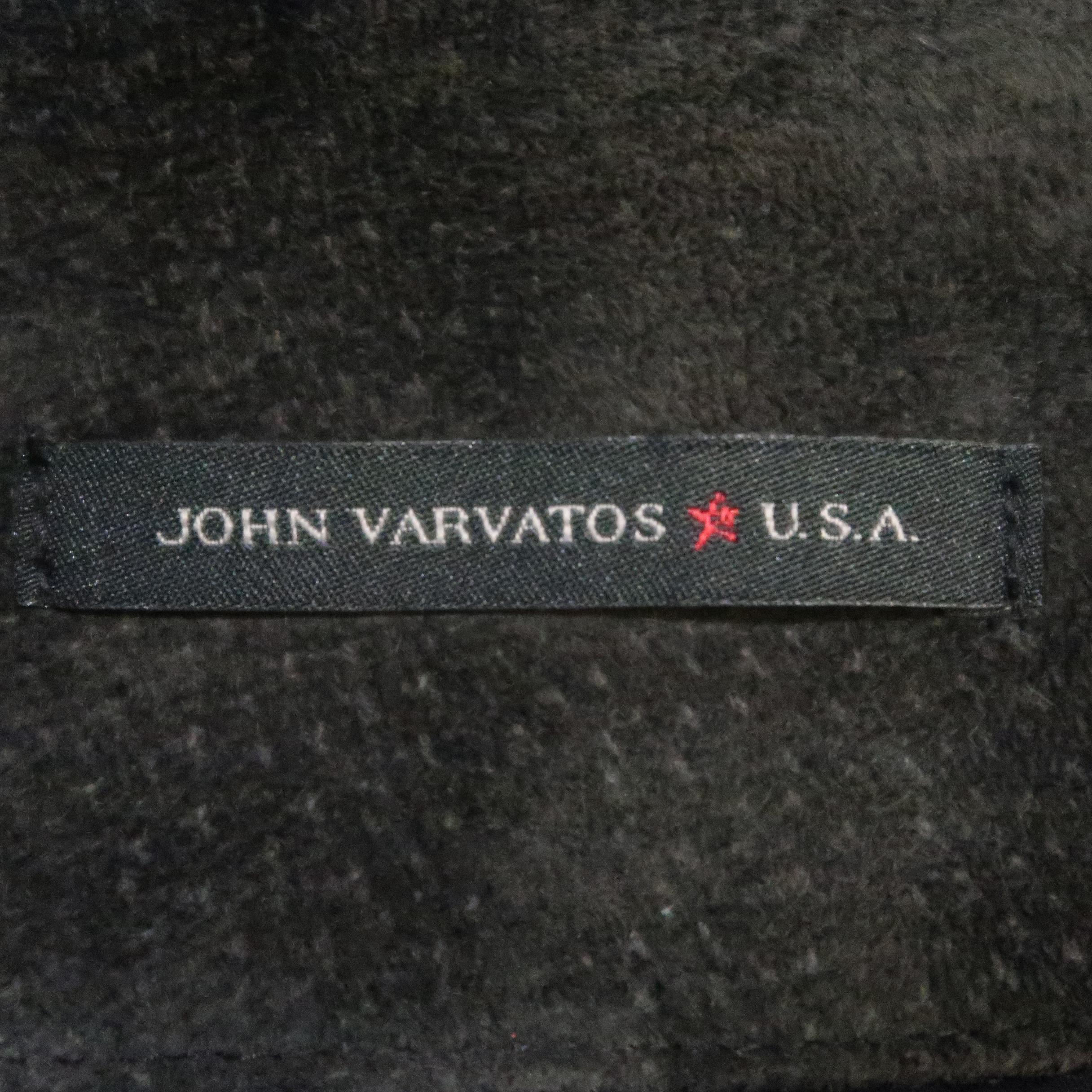 JOHN VARVATOS * U.S.A. L Charcoal Solid Suede Jacket 1