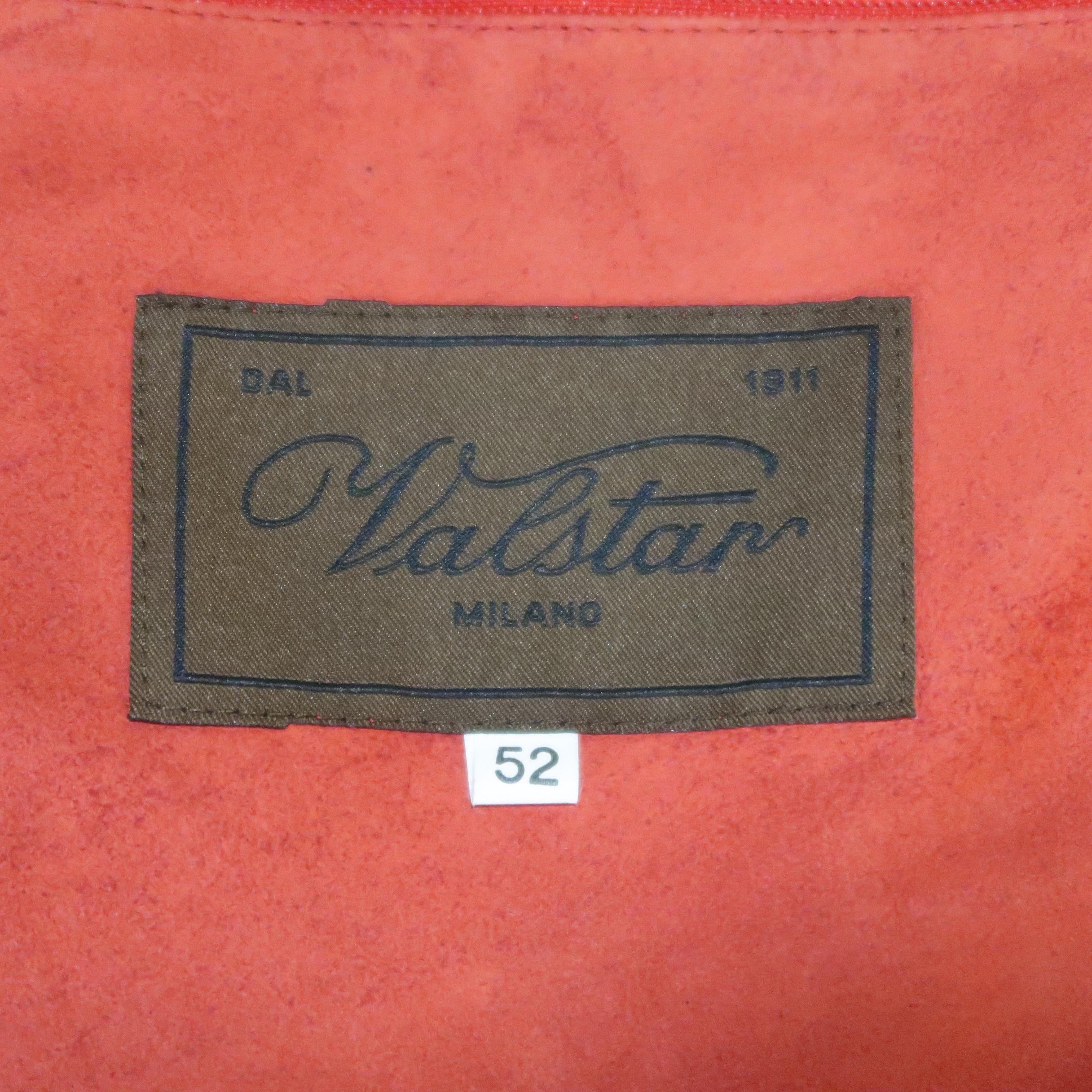 VALSTAR 42 Red Suede Four Pocket Drawstring Waist Coat 2