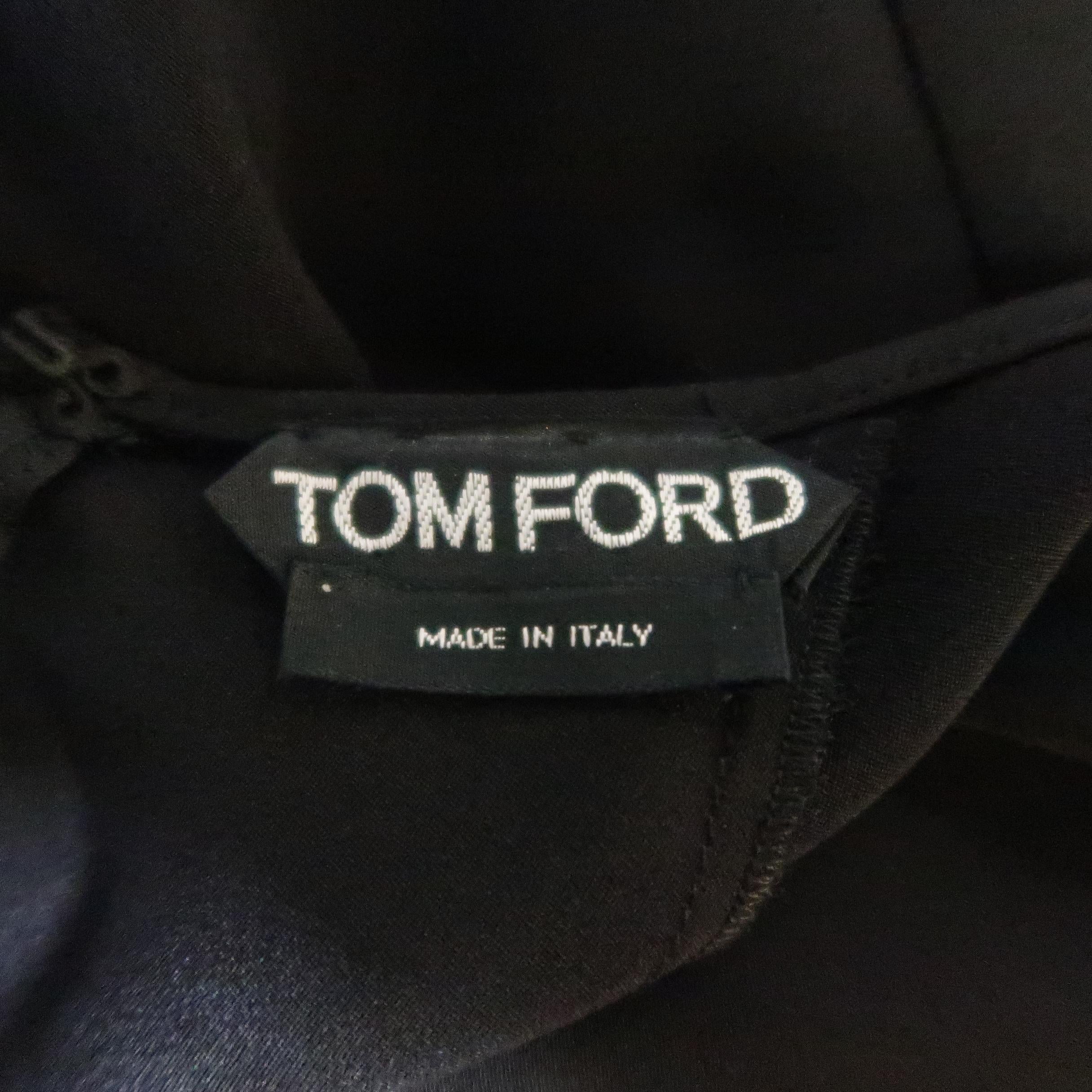 Iconic TOM FORD - Spring 2013 Runway Size 4 Black Silk Open Back Cocktail Dress 7