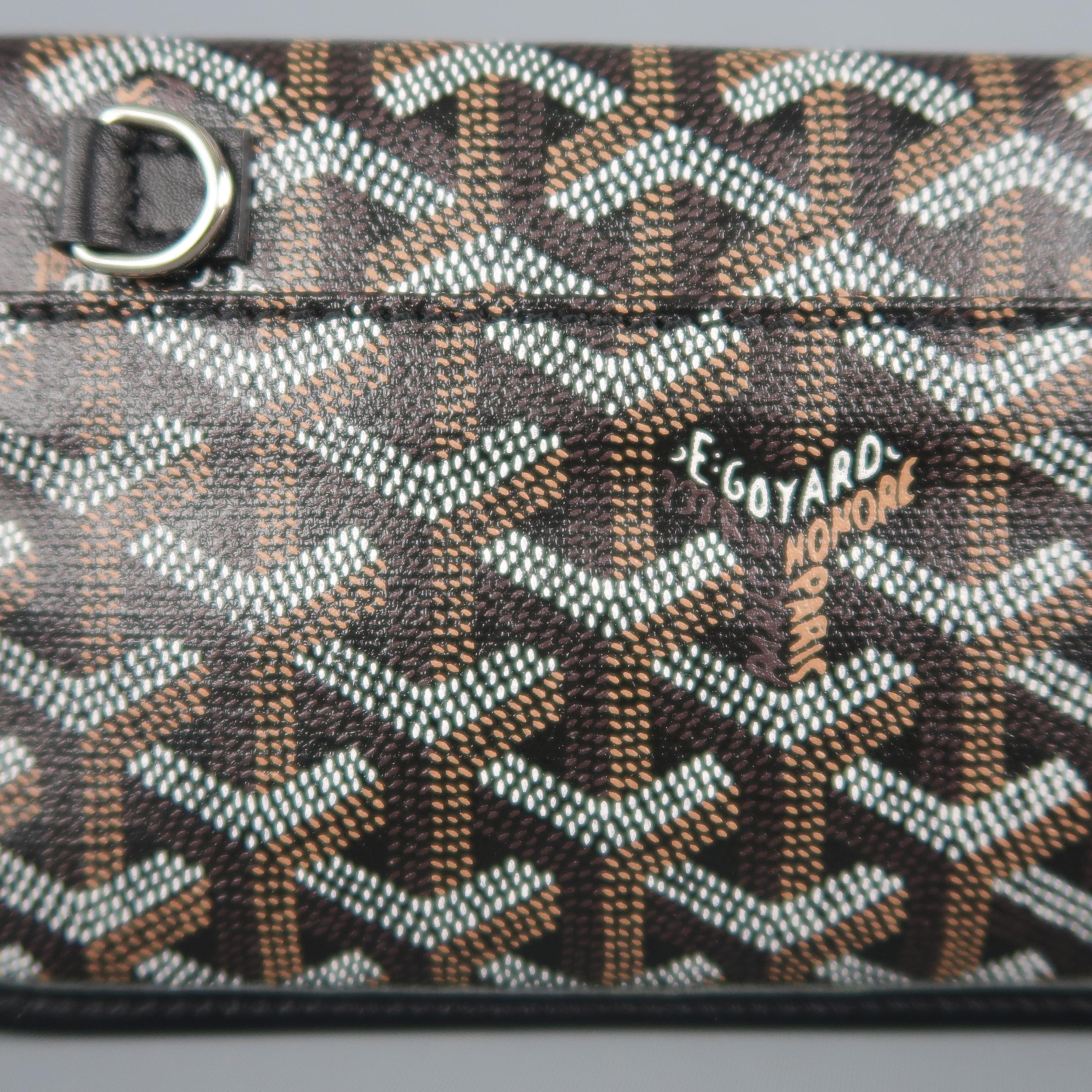 GOYARD Black Coated Monogram Canvas St. Louis Pouch 4