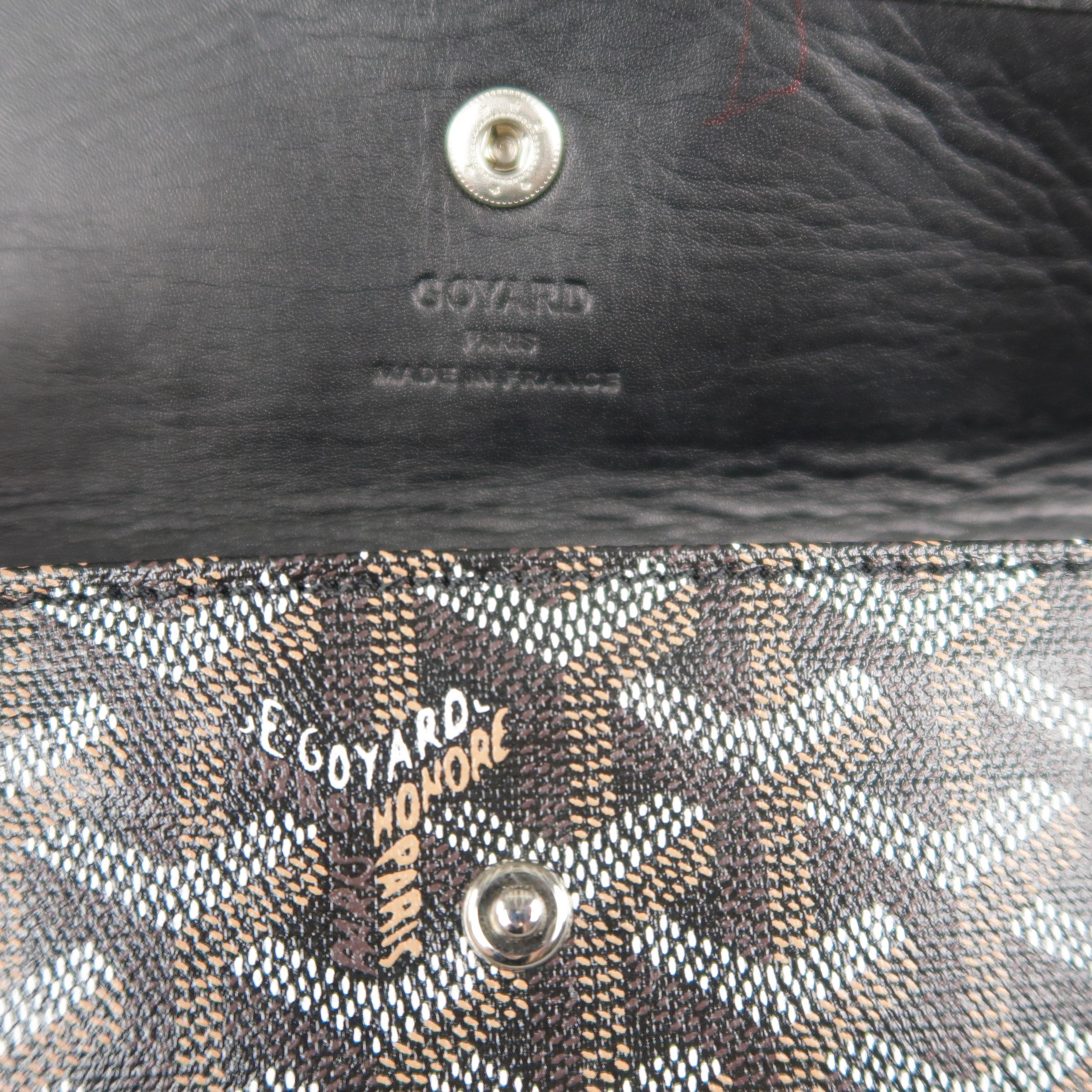 GOYARD Black Coated Monogram Canvas St. Louis Pouch 6