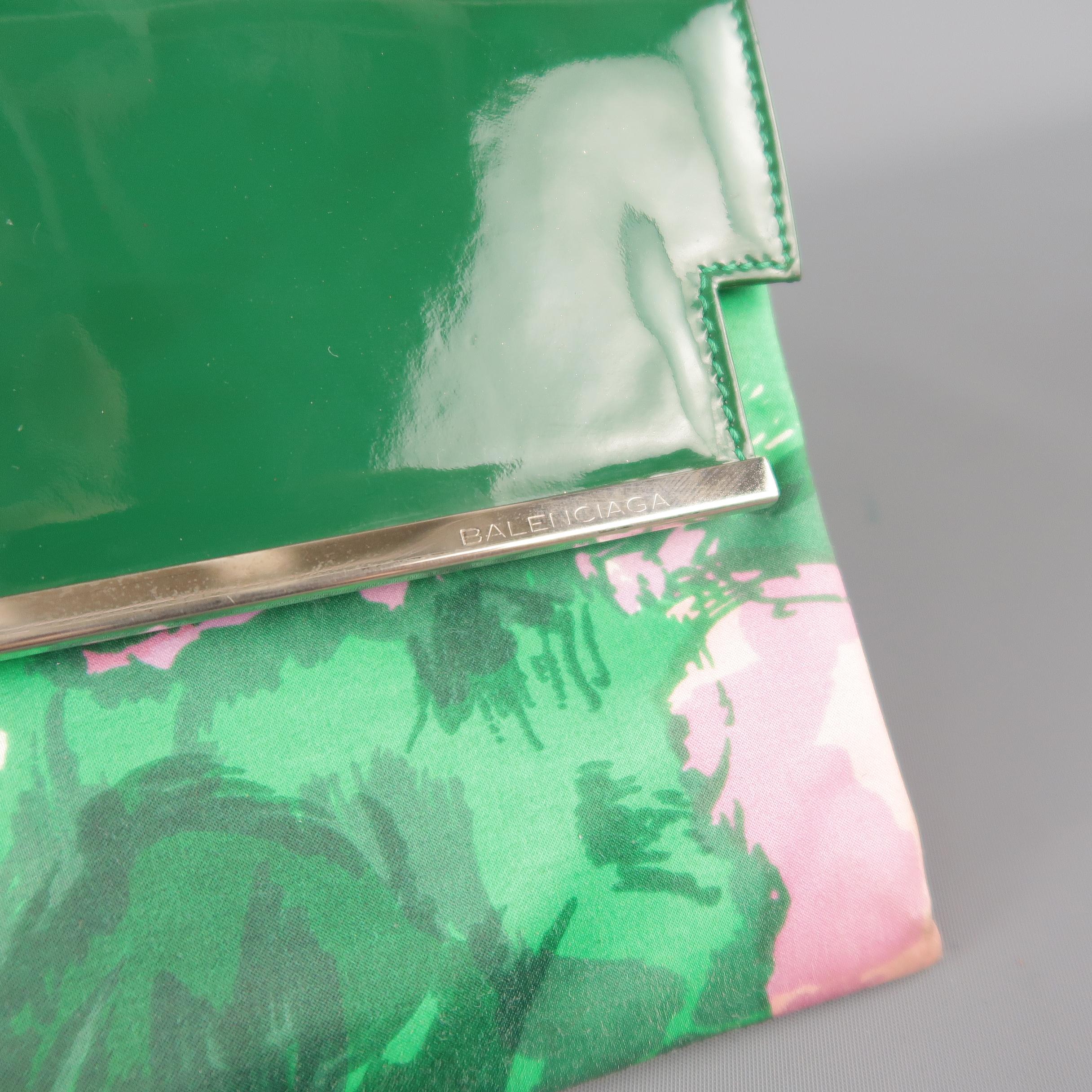 pink and green clutch