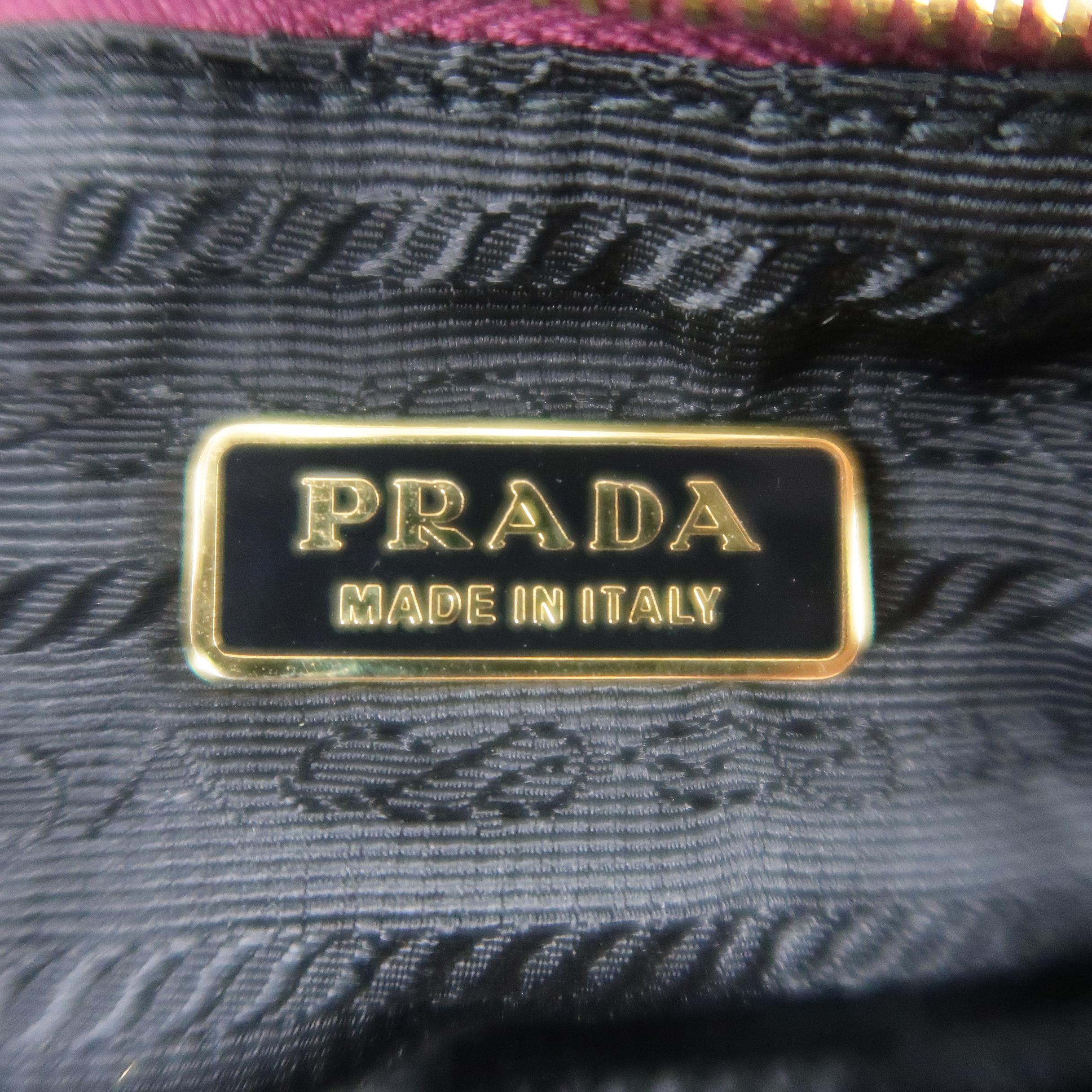 PRADA Pink Silk Satin Bow Wristlet Handbag 3