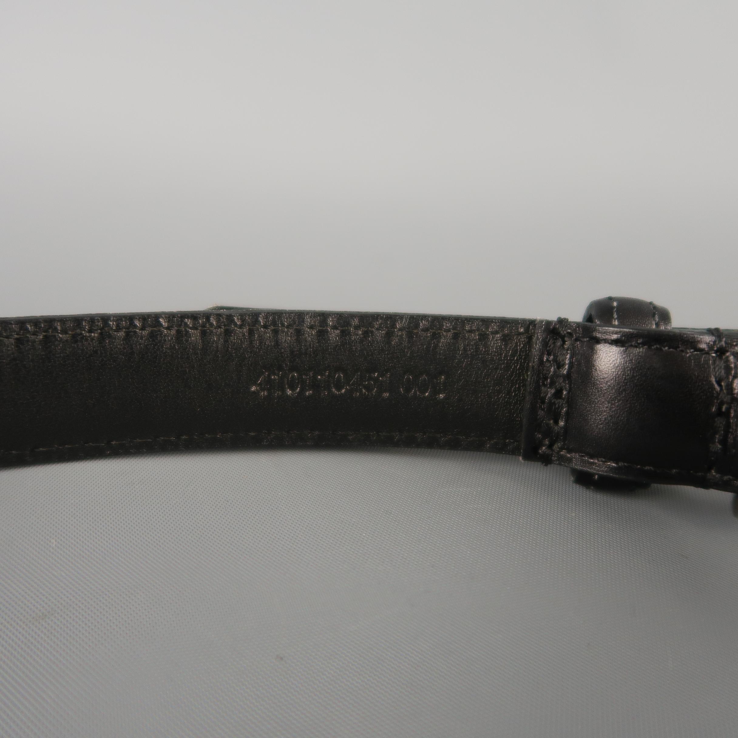 RALPH LAUREN Size S Black Leather Silver D Loop Equestrian Belt 2