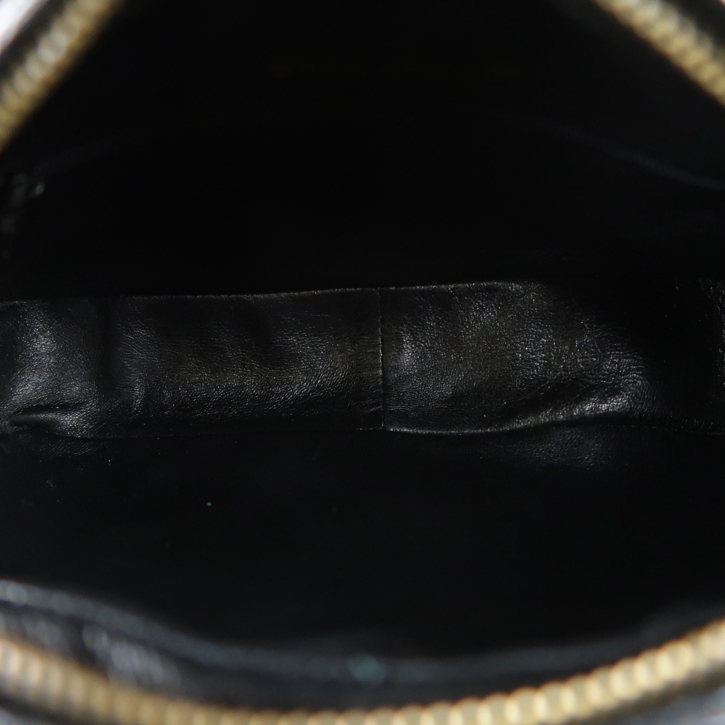 Vintage CHANEL Black Quilted Lizard Leather Gold Chain Strap Shoulder Handbag 7