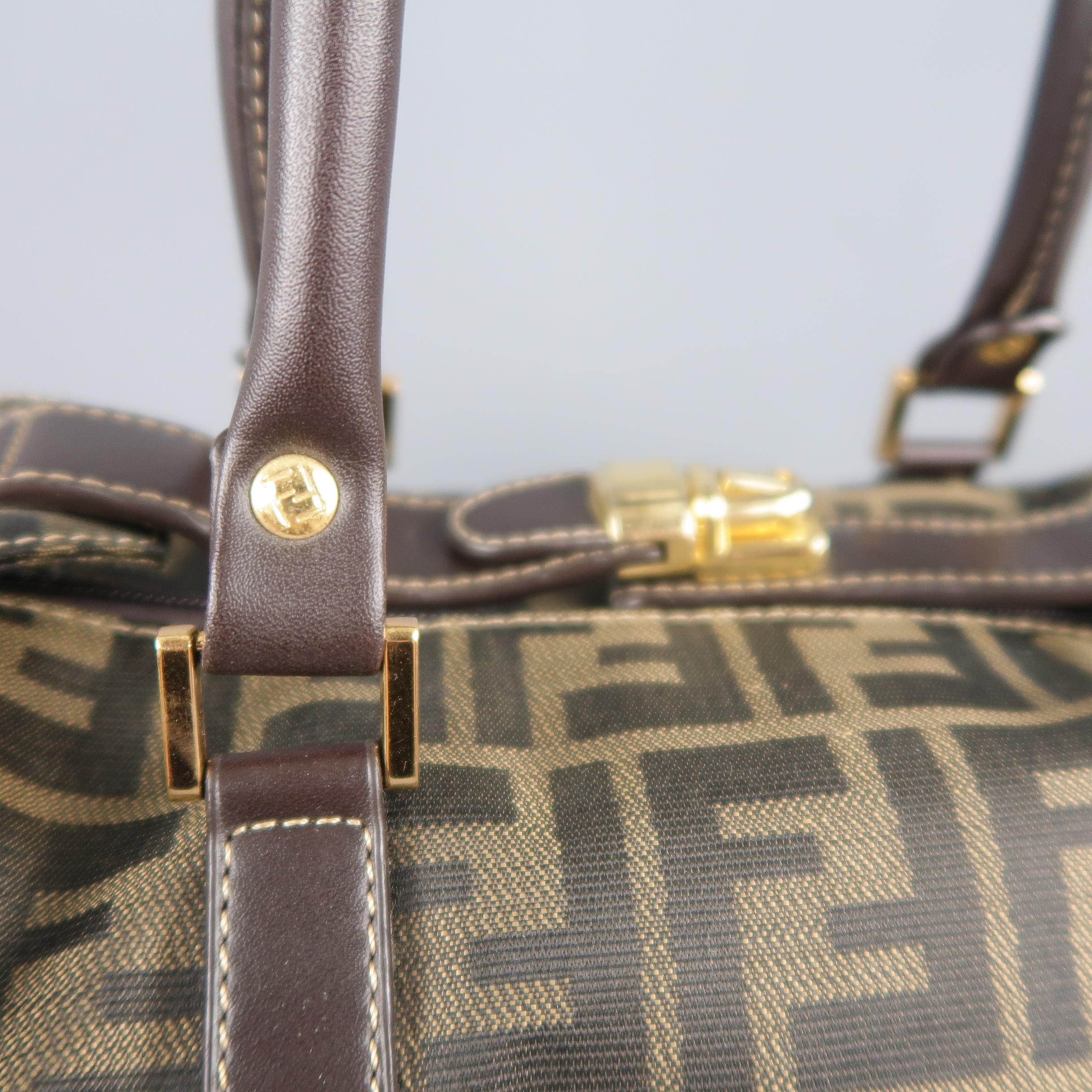 fendi zucca boston bag
