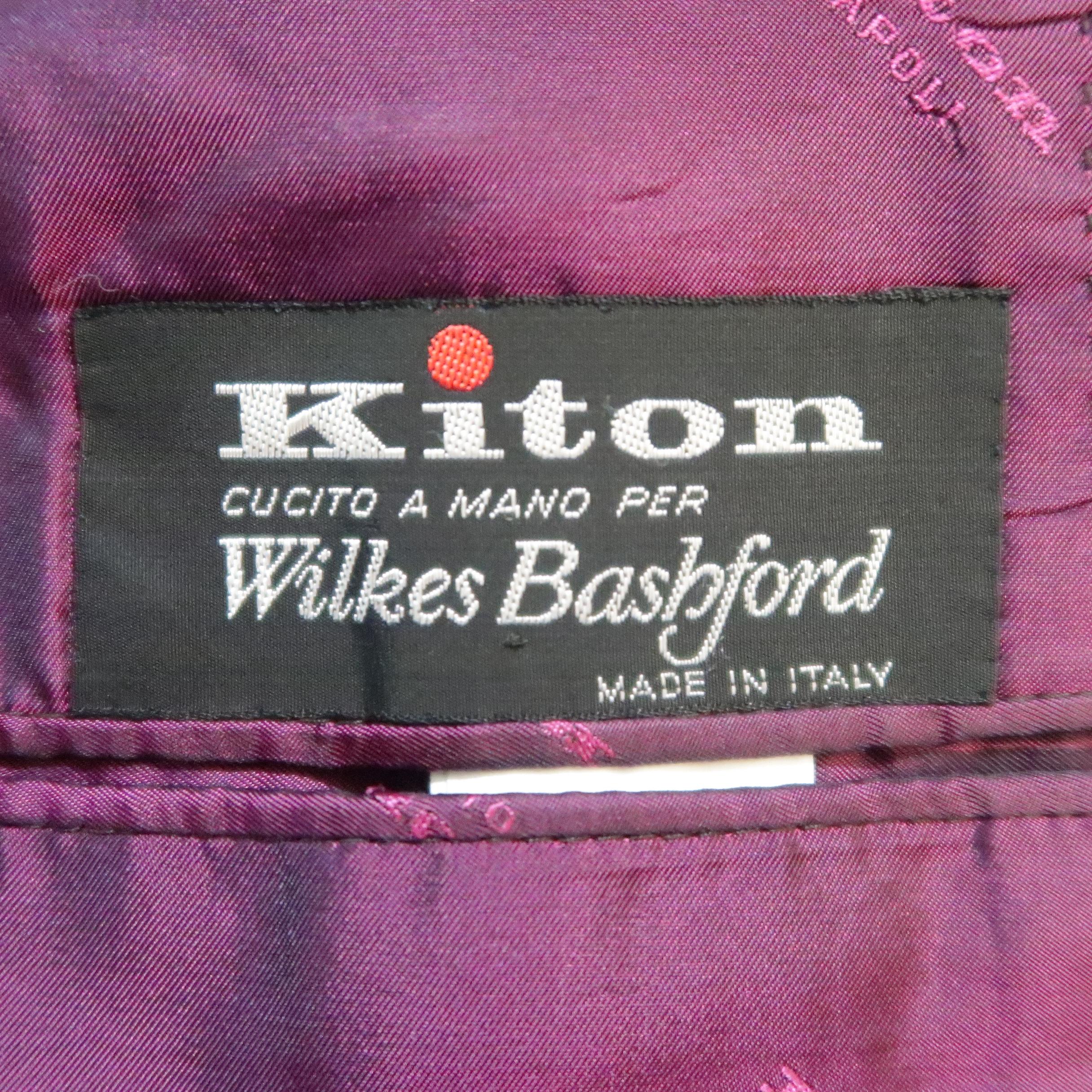 KITON 38 Short Dark Gray Solid Cotton / Cashmere Corduroy 32 28 Suit 7