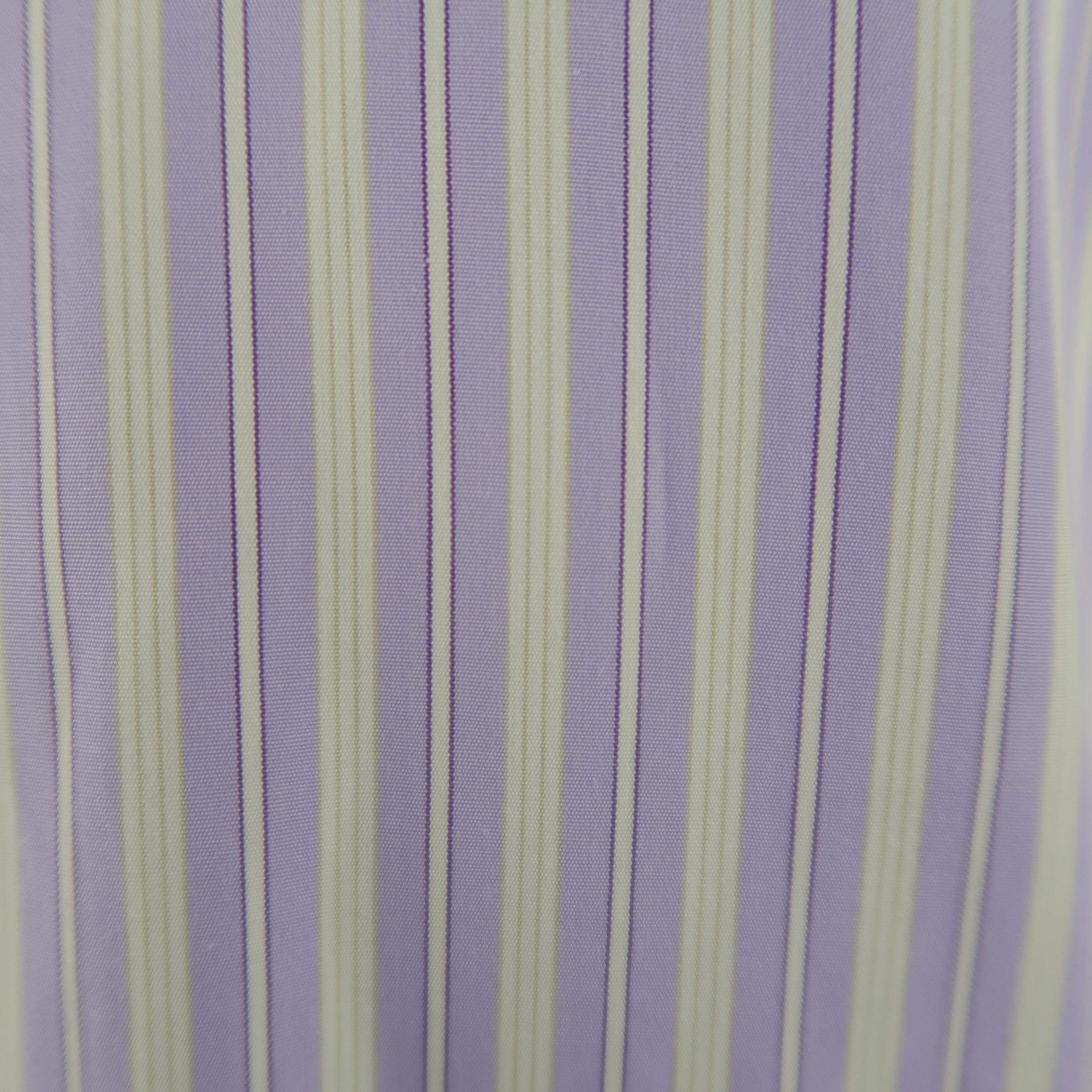 BRIONI Size M Purple Stripe Cotton Dress Shirt In Excellent Condition In San Francisco, CA