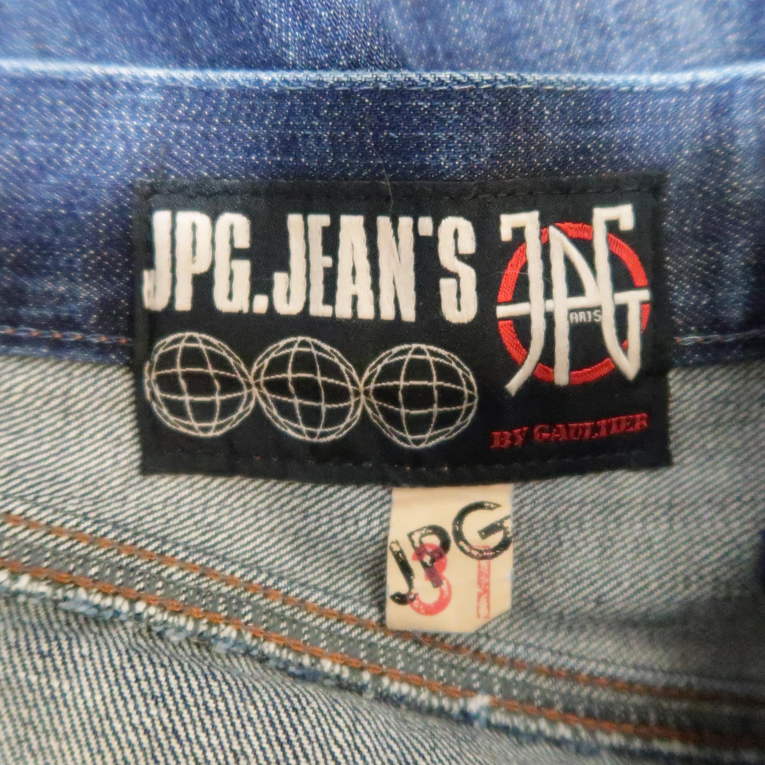 JEAN PAUL GAULTIER JPG JEANS Size 31 Dark Wash Oversized Cuff Jeans 3