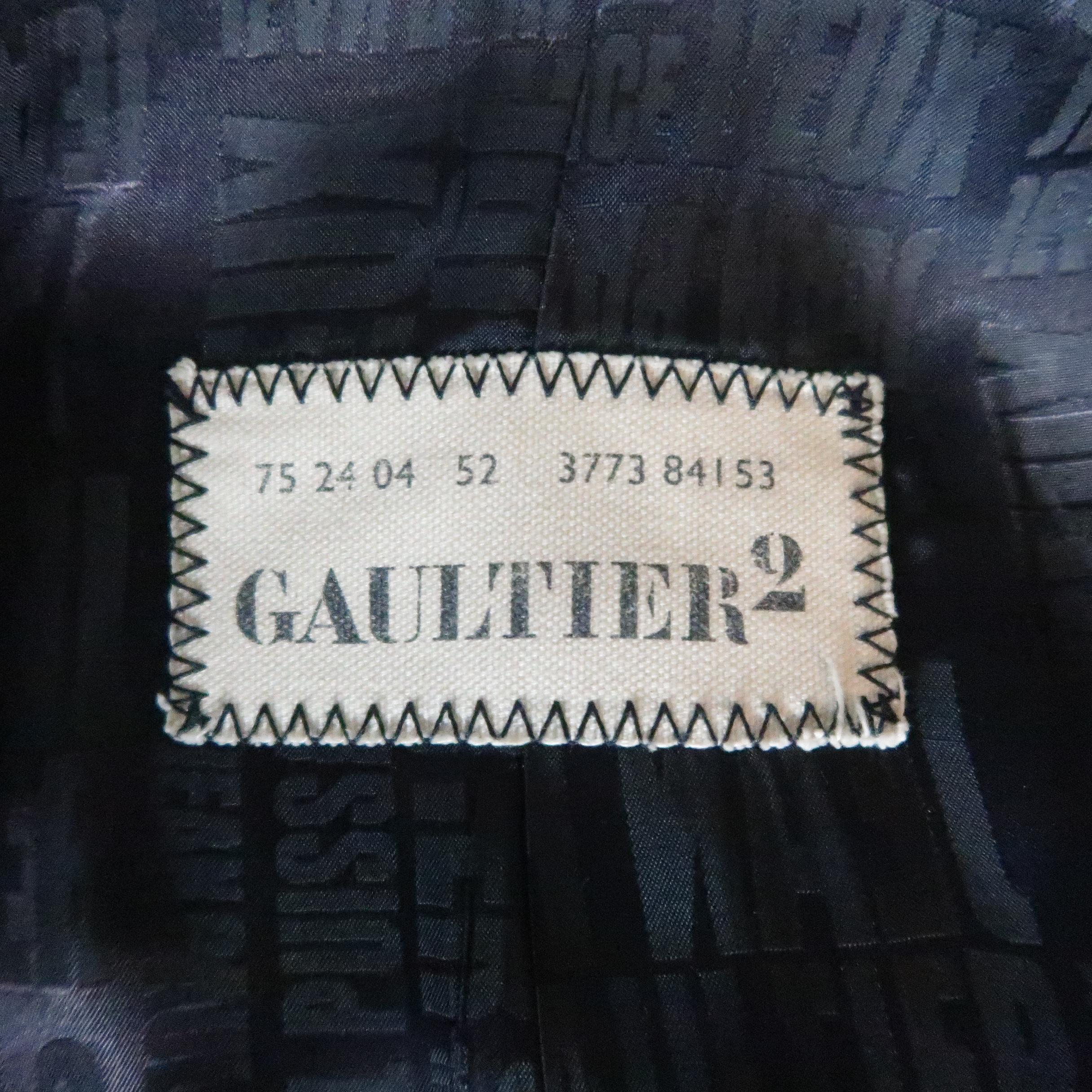 JEAN PAUL GAULTIER 38 Burgundy Hidden Placket Faux Leather Shawl Collar Coat 4