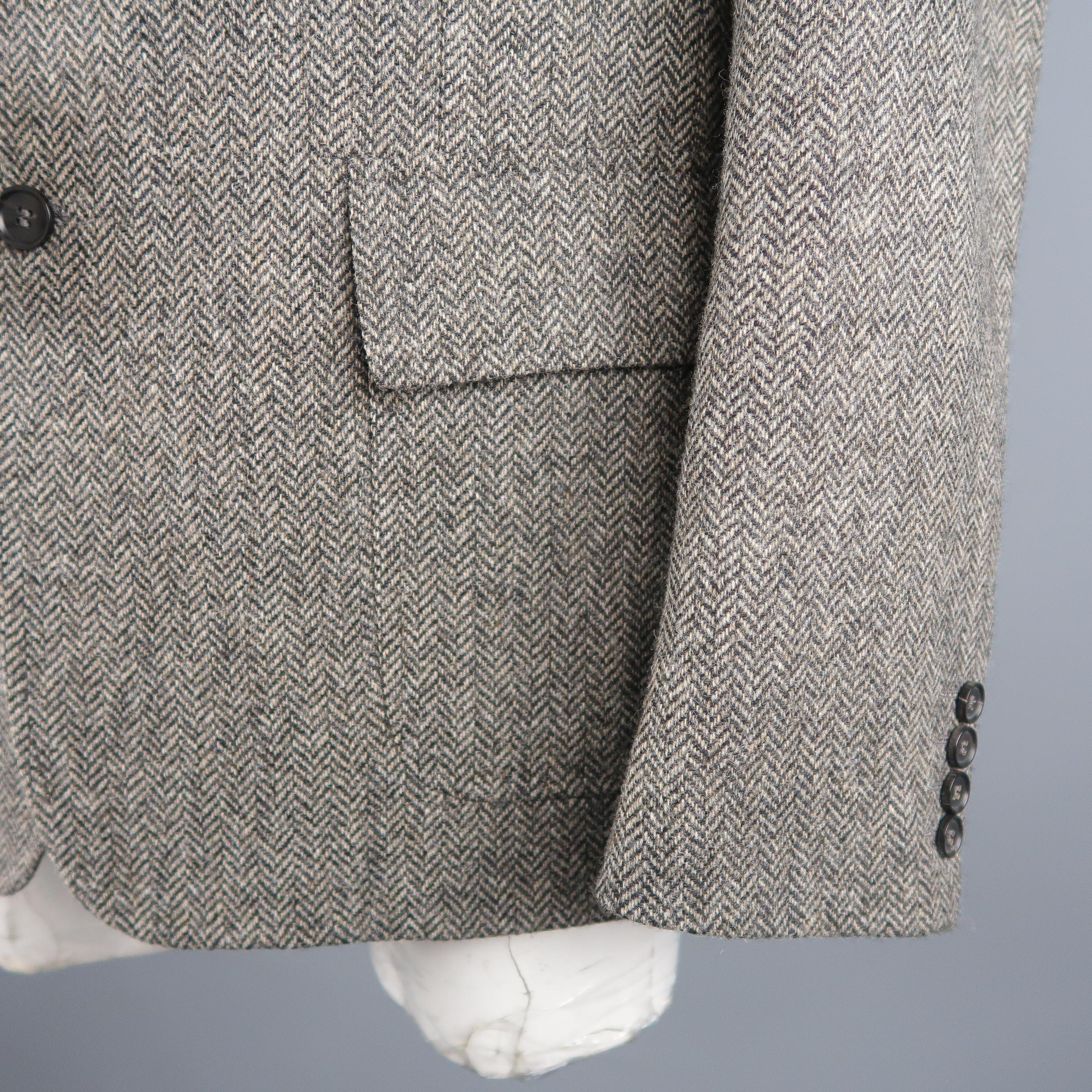 BILLY REID 44 Gray Herringbone Wool Sport Coat 1