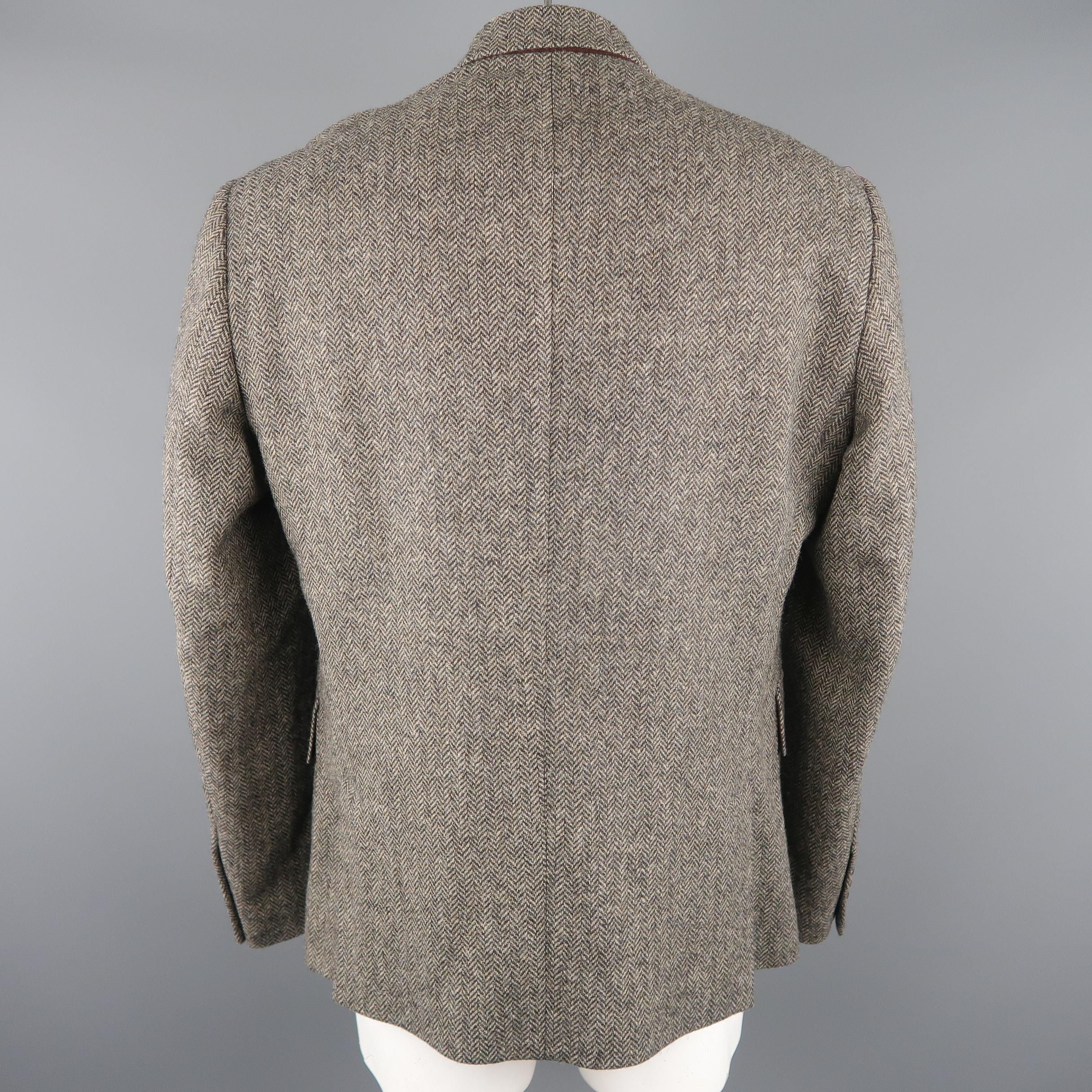 BILLY REID 44 Gray Herringbone Wool Sport Coat 2