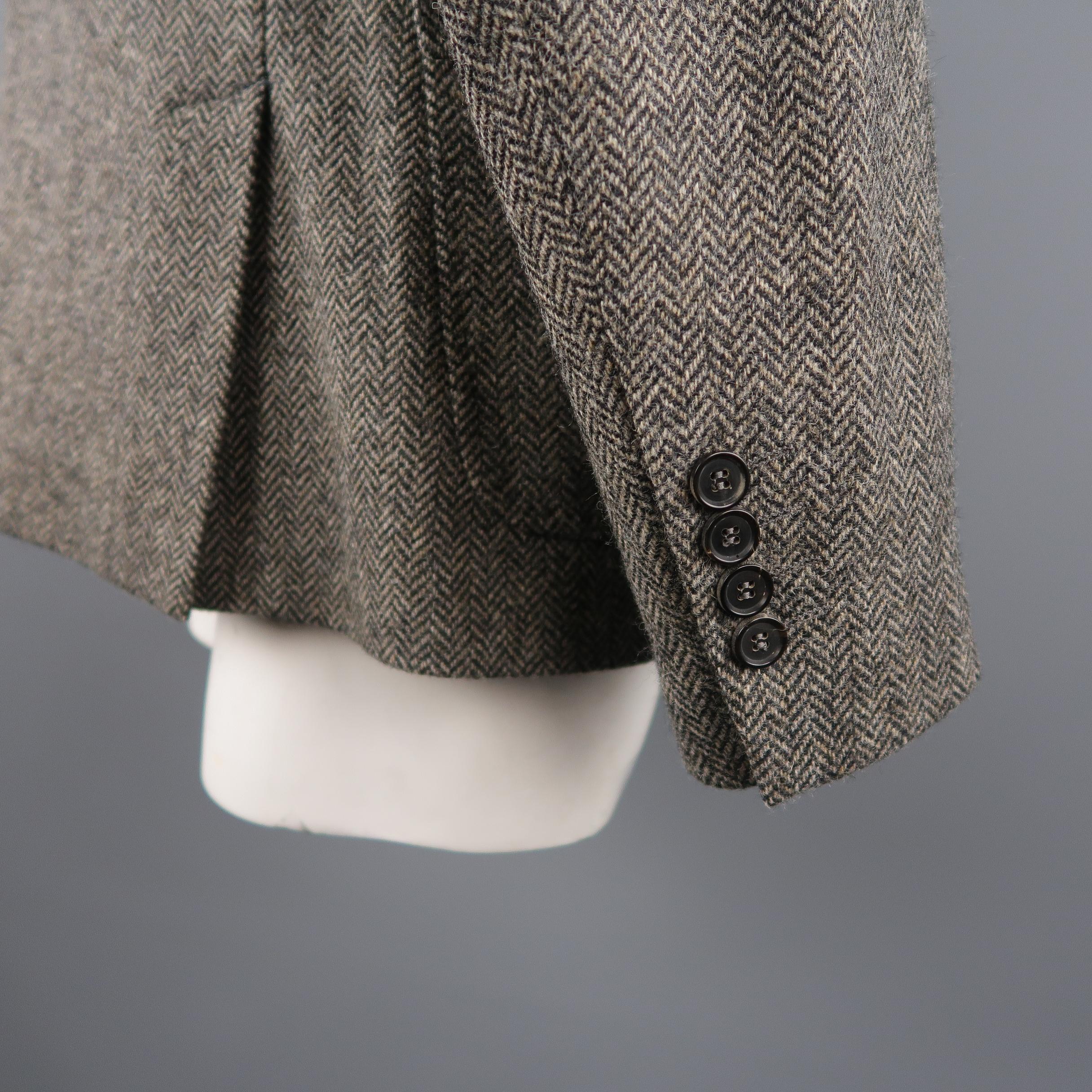 BILLY REID 44 Gray Herringbone Wool Sport Coat 5