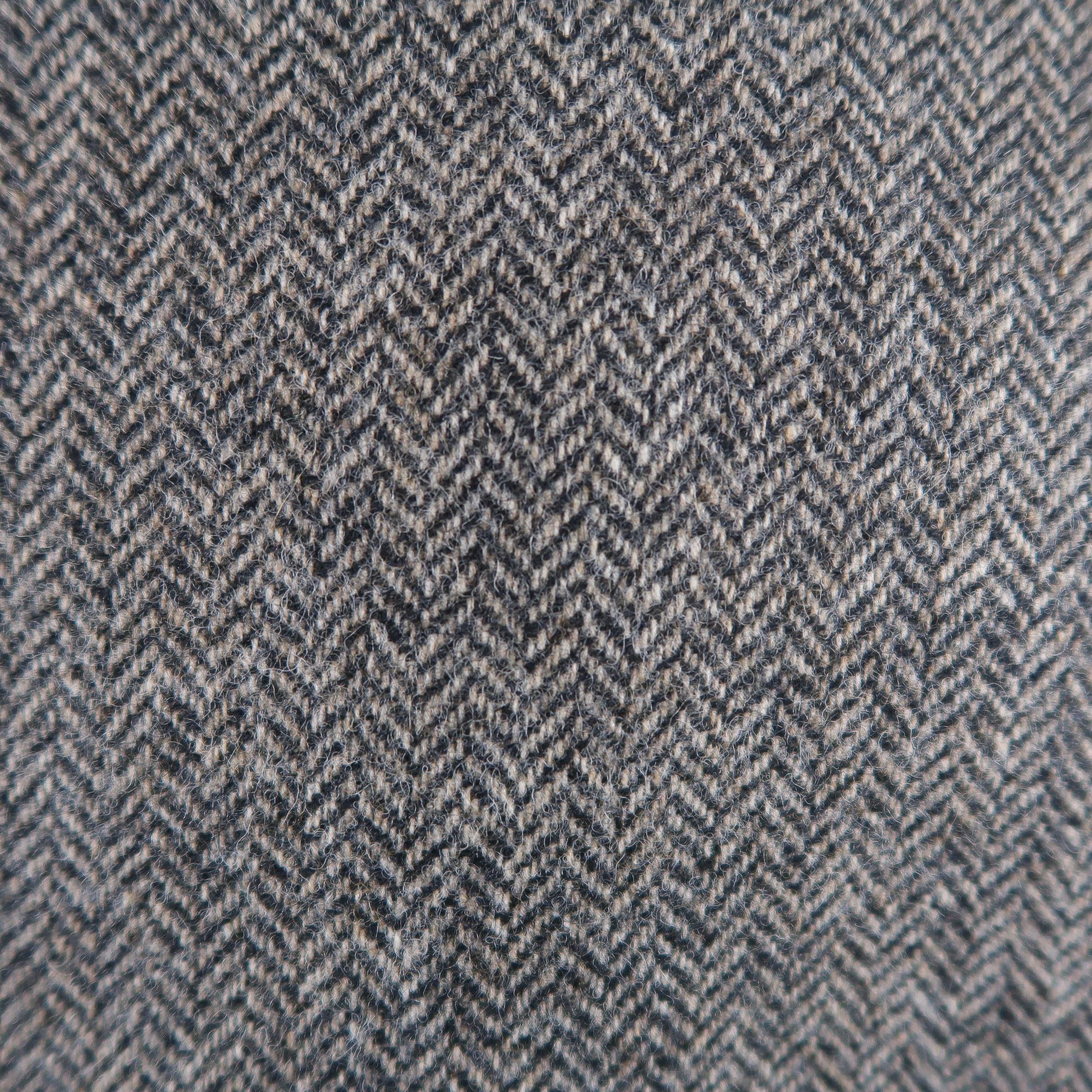 BILLY REID 44 Gray Herringbone Wool Sport Coat 4