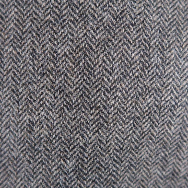 BILLY REID 44 Gray Herringbone Wool Sport Coat at 1stDibs