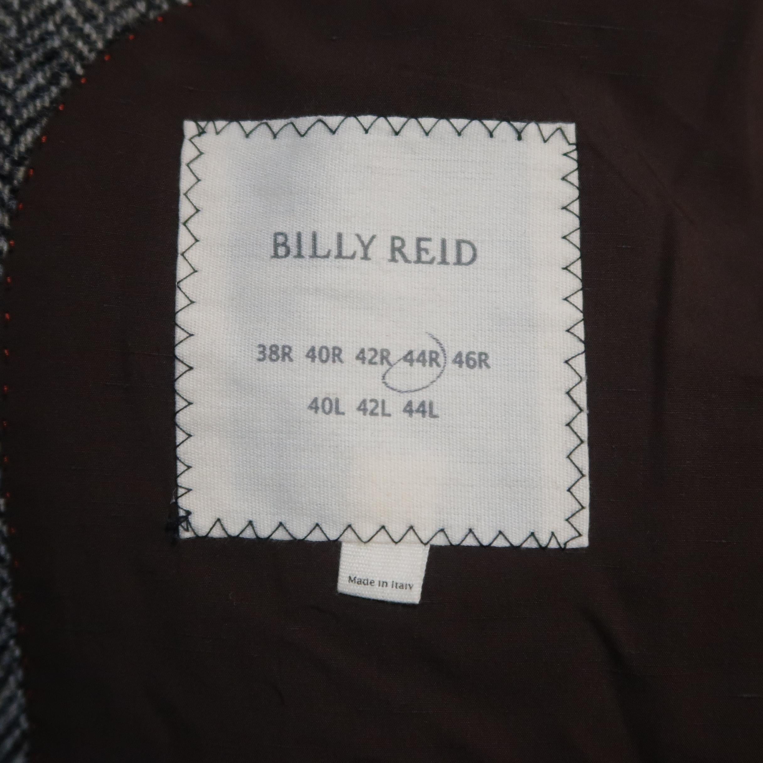 BILLY REID 44 Gray Herringbone Wool Sport Coat 6