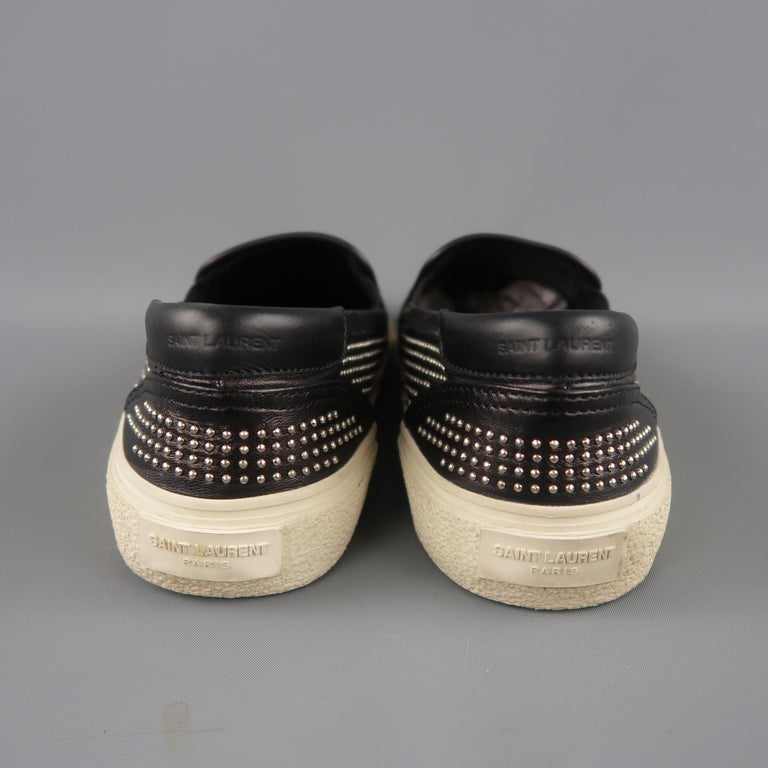 black studded slip on sneakers