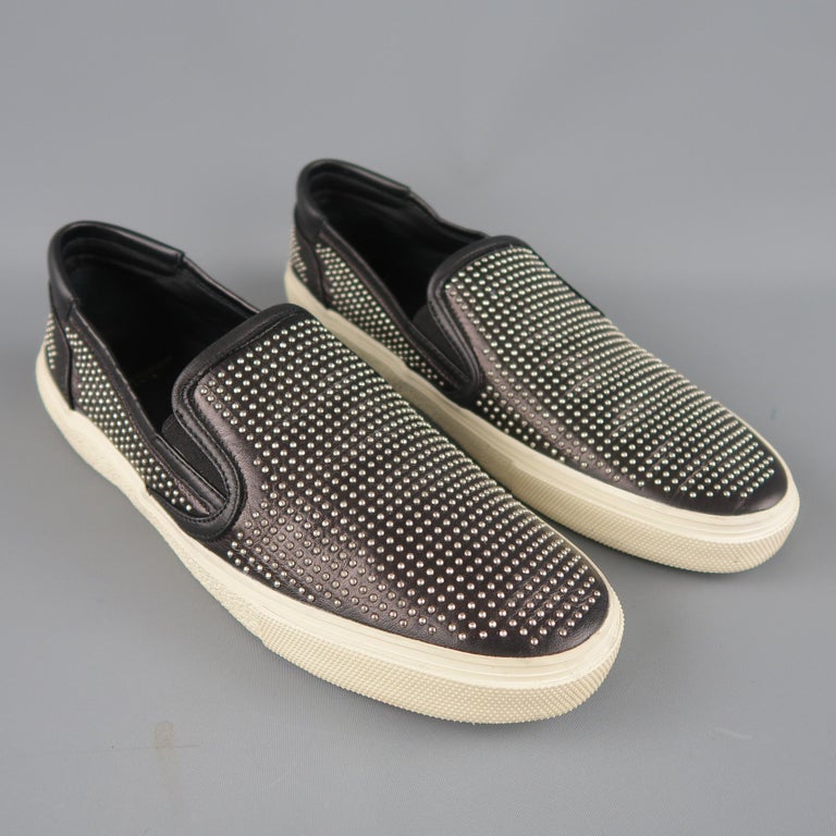 black studded slip on sneakers