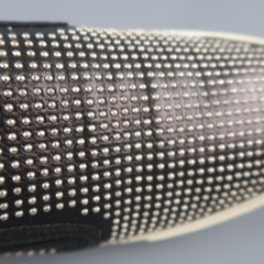 SAINT LAURENT Size 9 Black Studded Leather Skate Slip On Sneakers
