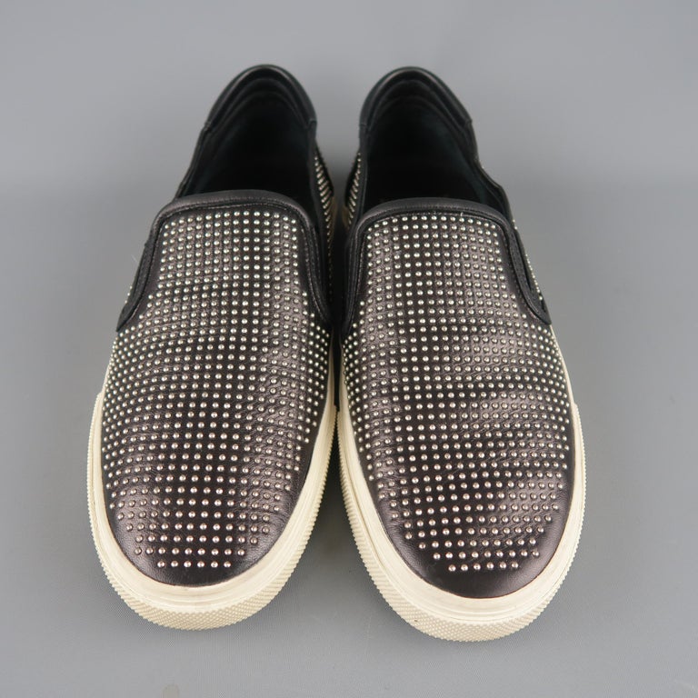 black studded slip on sneakers