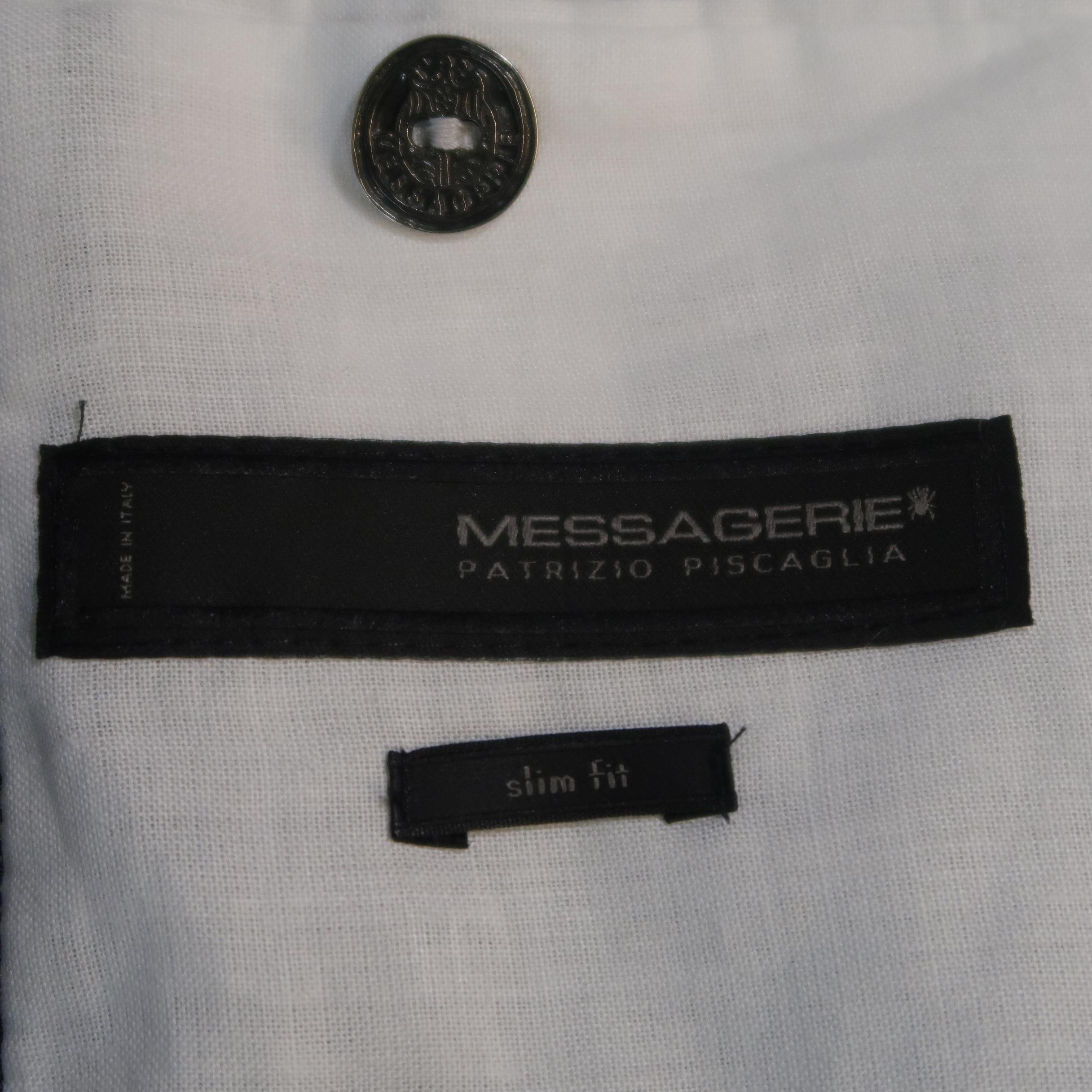 MESSAGERIE 36 Short Black & Grey Print Cotton Blend Sport Coat 4