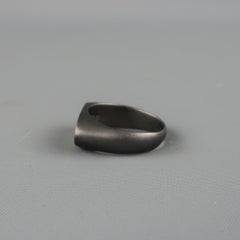 MAISON MARTIN MARGIELA Gunmetal & Gold Oval Brass Size 10.5 Ring