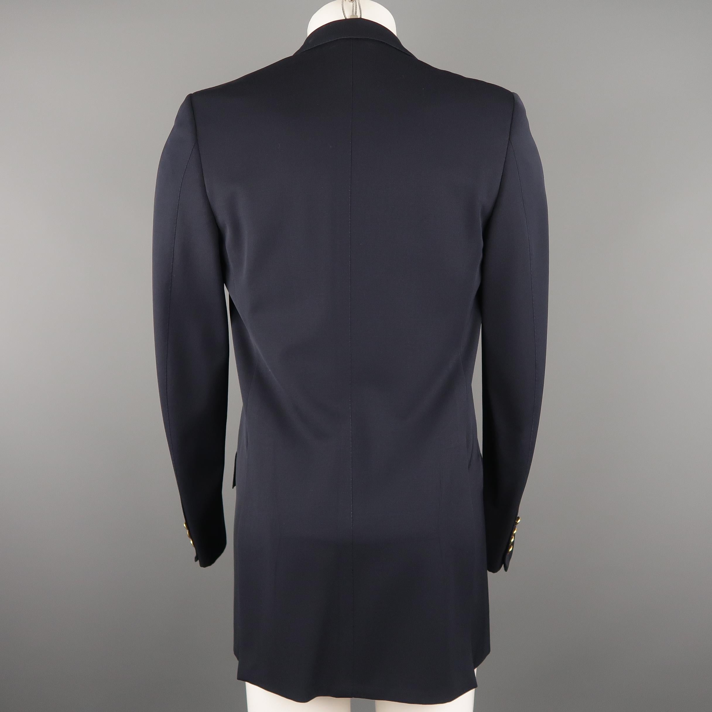 Men's BRIONI 38 Navy Double Breasted Wool Blazer Sport Coat