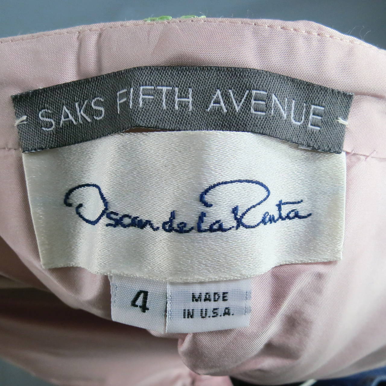 OSCAR DE LA RENTA Size 4 Rose Silk  Multi Ruffles Layers Skirt Cocktail Dress 3
