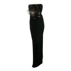 1990's RICHARD TYLER Size 10 Black Jersey Gown/Evening Wear 9