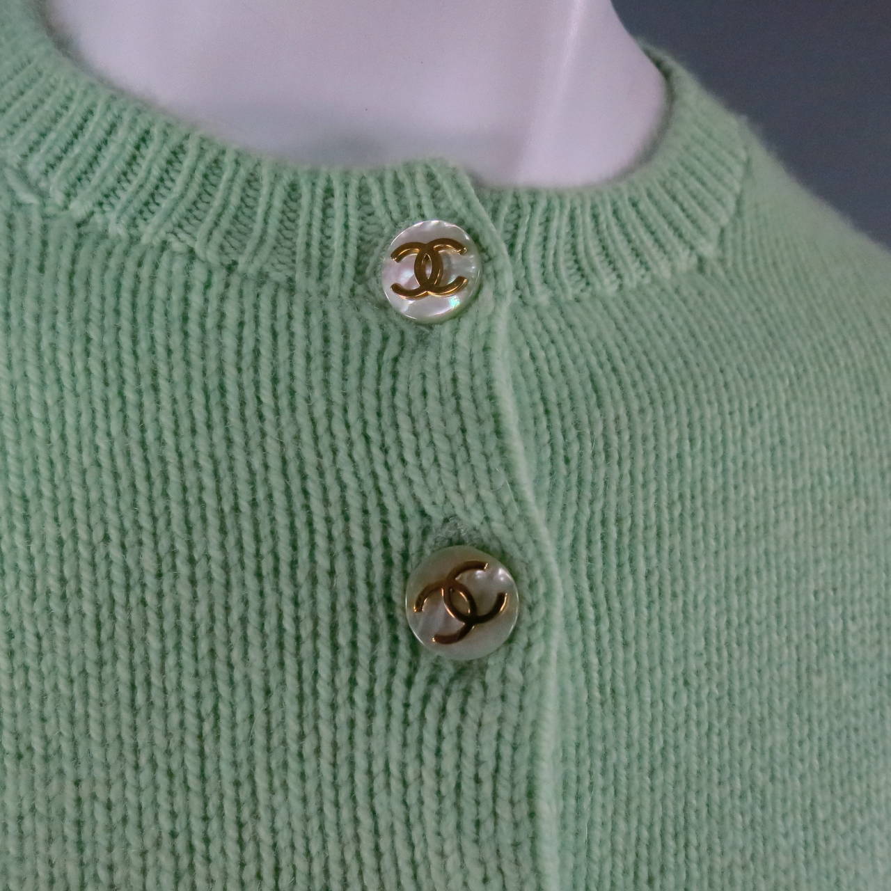 green chanel sweater