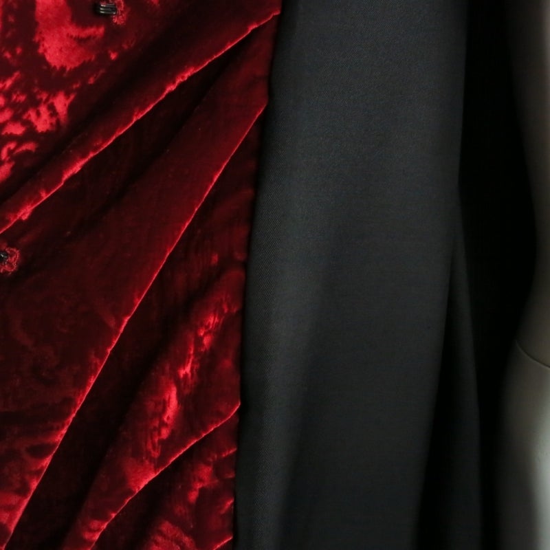 2007s DAVID SZETO Size 4 Red Evening Viscose Blend Opera Coat 3