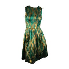 MICHAEL KORS Size 4 Green Polyester Blend Cocktail Dress