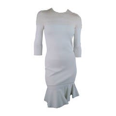 ALEXANDER MCQUEEN Size S Cream Viscose /polyester Pearl Cocktail Dress
