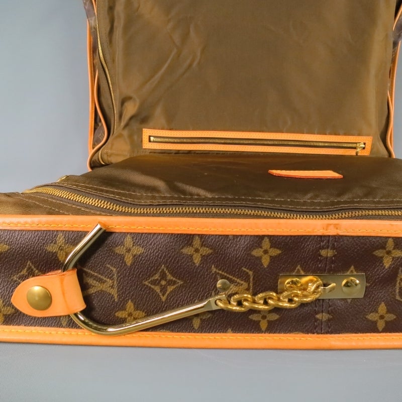 Vintage LOUIS VUITTON Brown Canvas Travel Garment Bag at 1stDibs