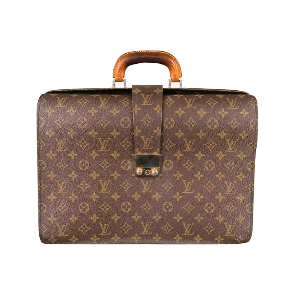 Vintage Louis Vuitton Monogram Serviette Fermoir Briefcase 16in