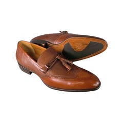 MEZLAN Size 11 Leather Brown Loafers