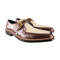 A.TESTONI Size 12.5 Leather Brown Loafers